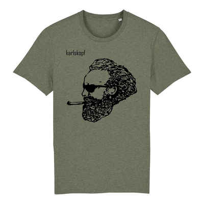 karlskopf Print-Shirt ROCKER Herren aus 100% Bio-Baumwolle 100% Bio-Baumwolle, Hohe Farbbrillianz, Hohe Waschbeständigkeit