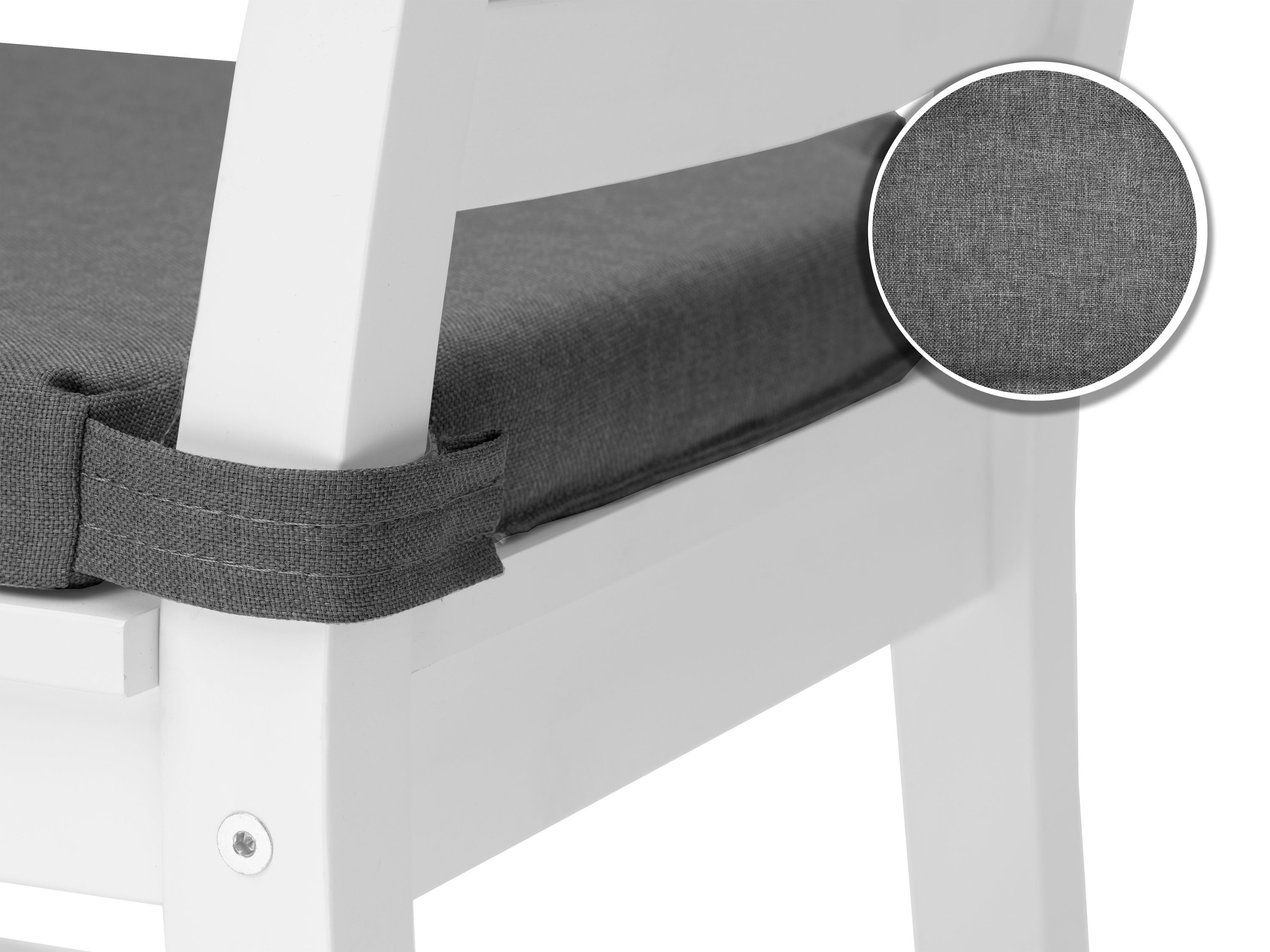 sunnypillow Stuhlkissen 4er Set Kissen Maße: 42 (vorne), 35 (hinten) x 40 x 5 cm