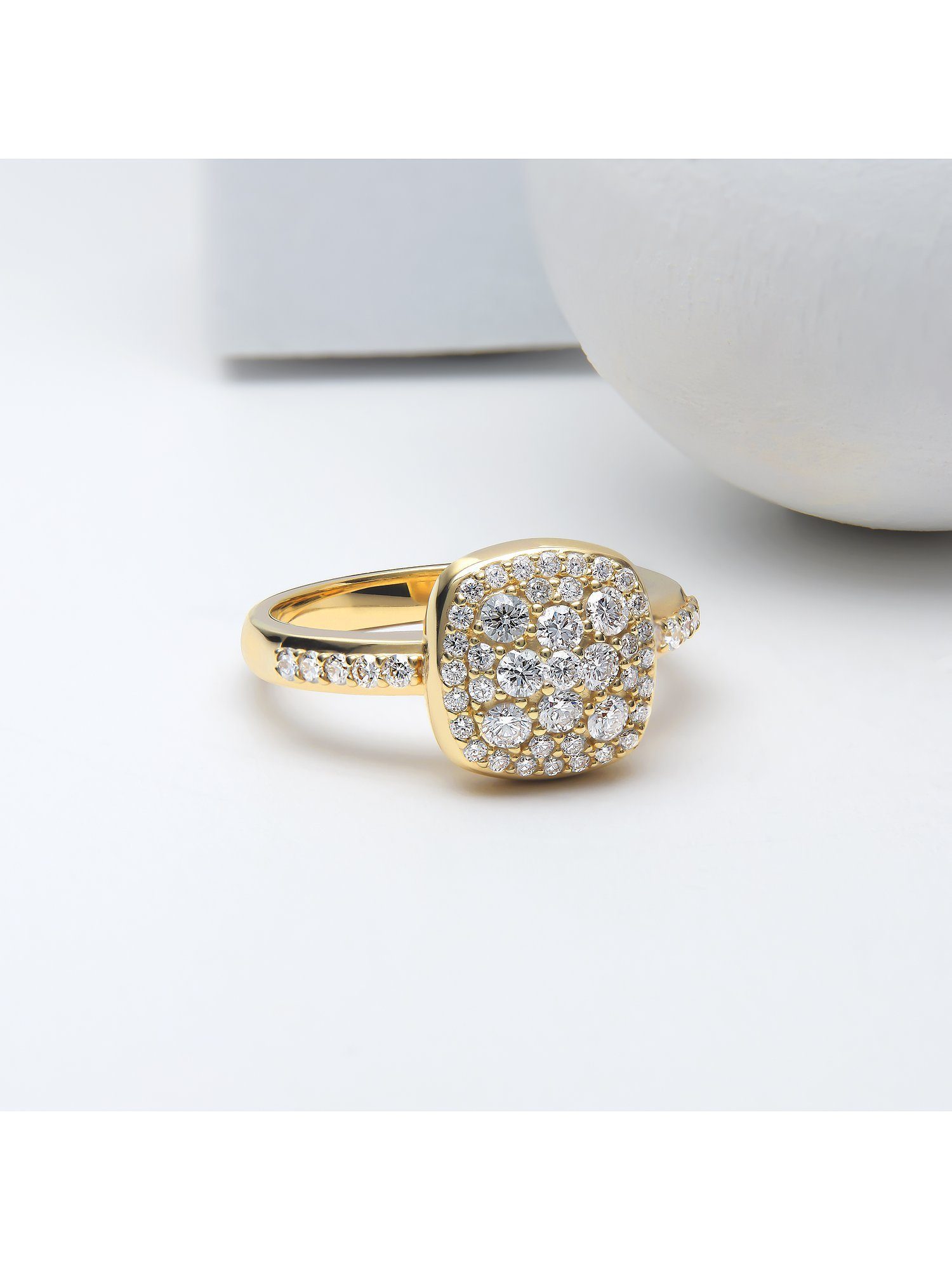 gelbgold CHRIST CHRIST Damen-Damenring Diamantring Diamant 51