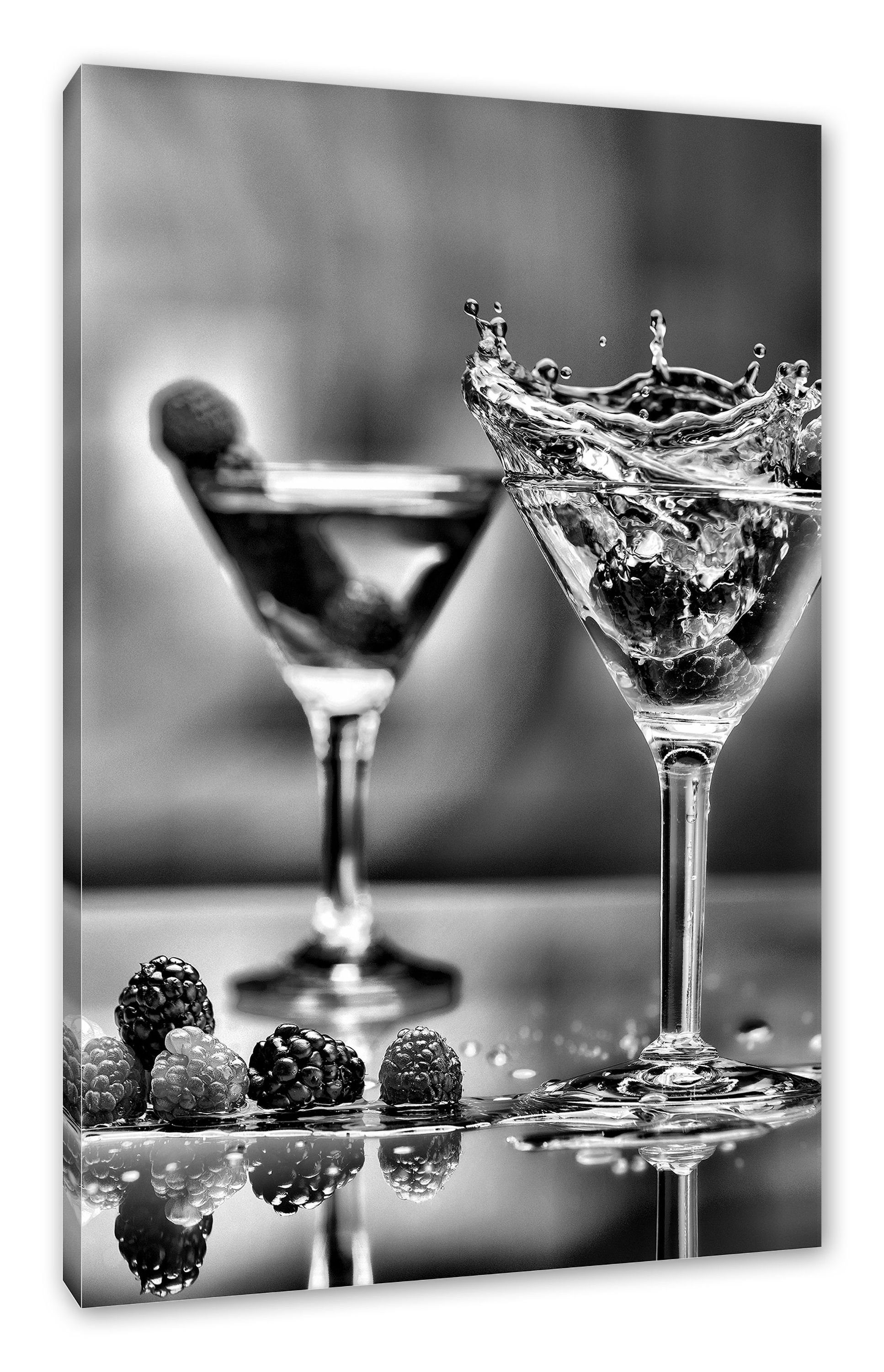 Pixxprint Leinwandbild Coole Cocktails, Coole inkl. Cocktails Leinwandbild (1 Zackenaufhänger bespannt, St), fertig
