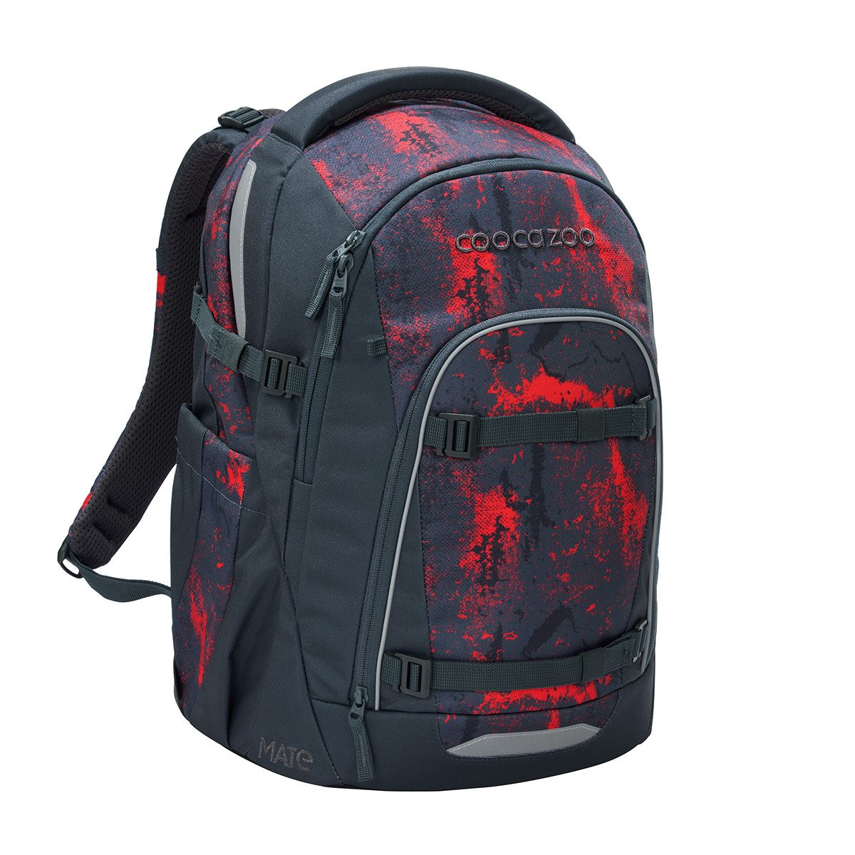 coocazoo Schulranzen Schulrucksack-Set MATE Broken Black 2-teilig (2-teilig), ergonomisch, Körpergröße: 135 - 180 cm, Easy-Grow-System – Bild 4 von 5