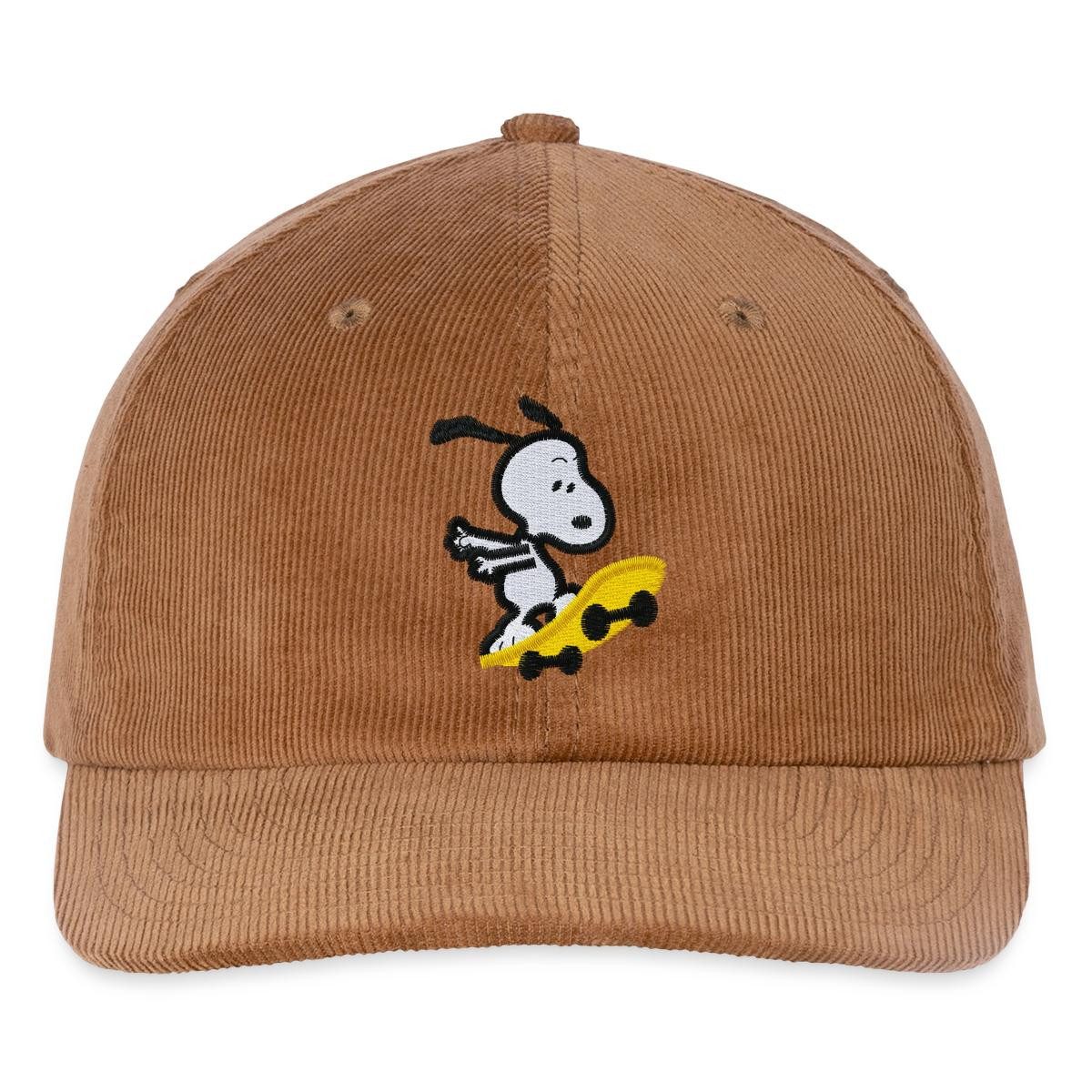 Spreadshirt Baseball Cap Snoopy Skateboard Abenteuer Freude Bestickte Cord Cap (1-St)
