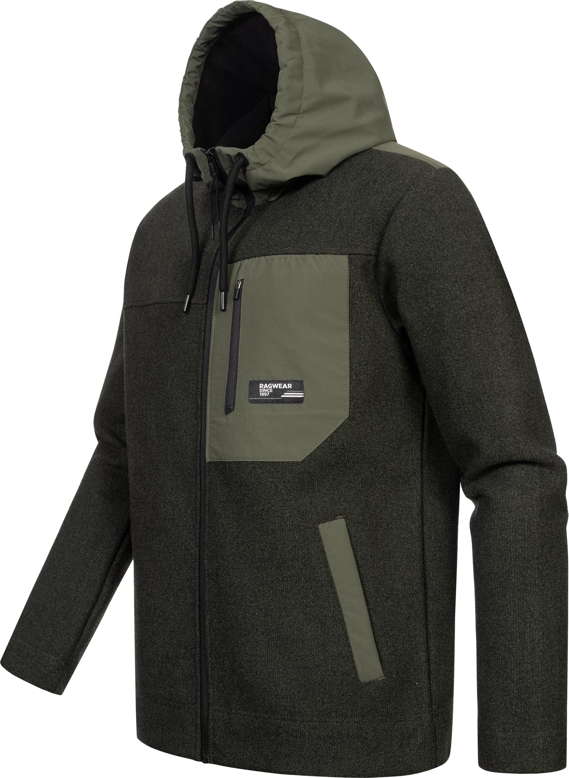 Ragwear Fleecejacke Brodney Stylische Herren Übergangsjacke mit Brusttasche günstig online kaufen