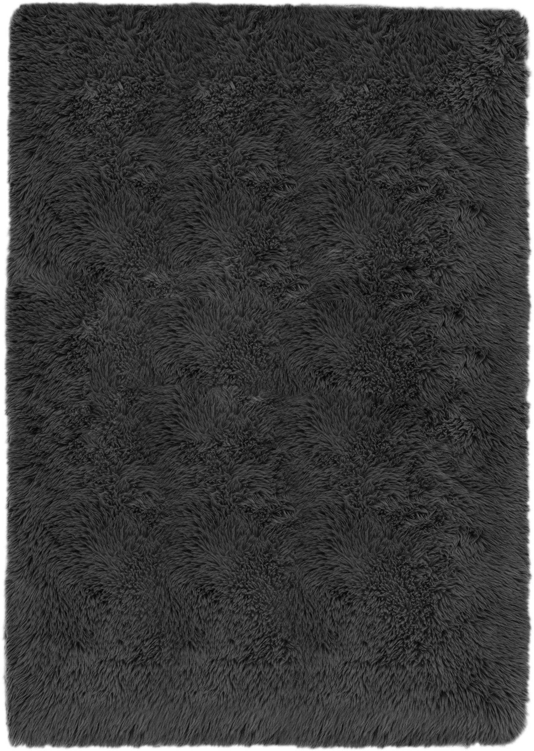 OTTO home Hochflor-Teppich Silky, besonders weich und kuschelig, sehr dichte Qualität, rechteckig, Höhe: 33 mm, rutschhemmend beschichtet, waschbar, uni, Wohnzimmer, Schlafzimmer