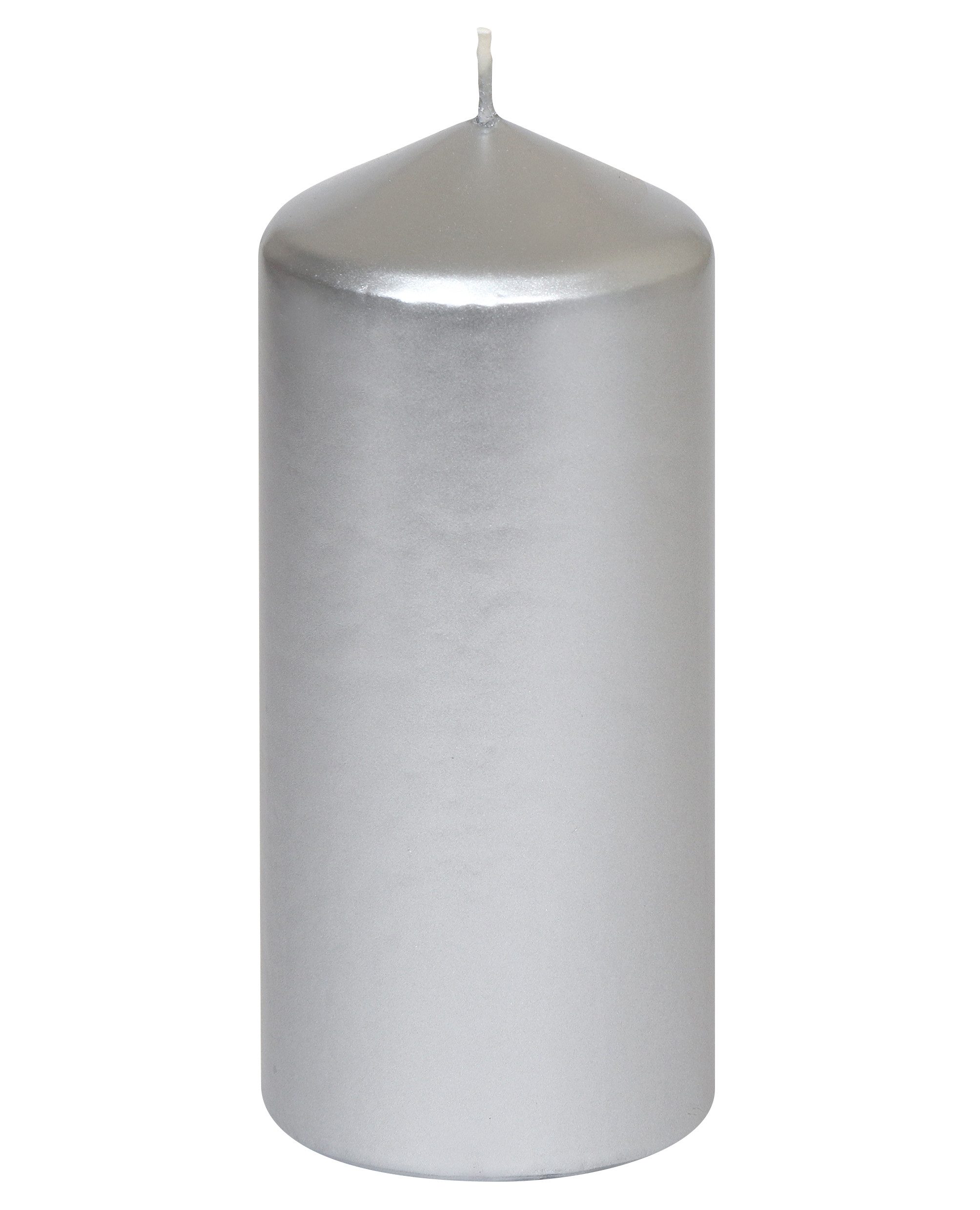 Steinhart Свечи Stumpenkerze Столб свечи "Edelglanz" Silber 130/57 mm, 12 Stück
