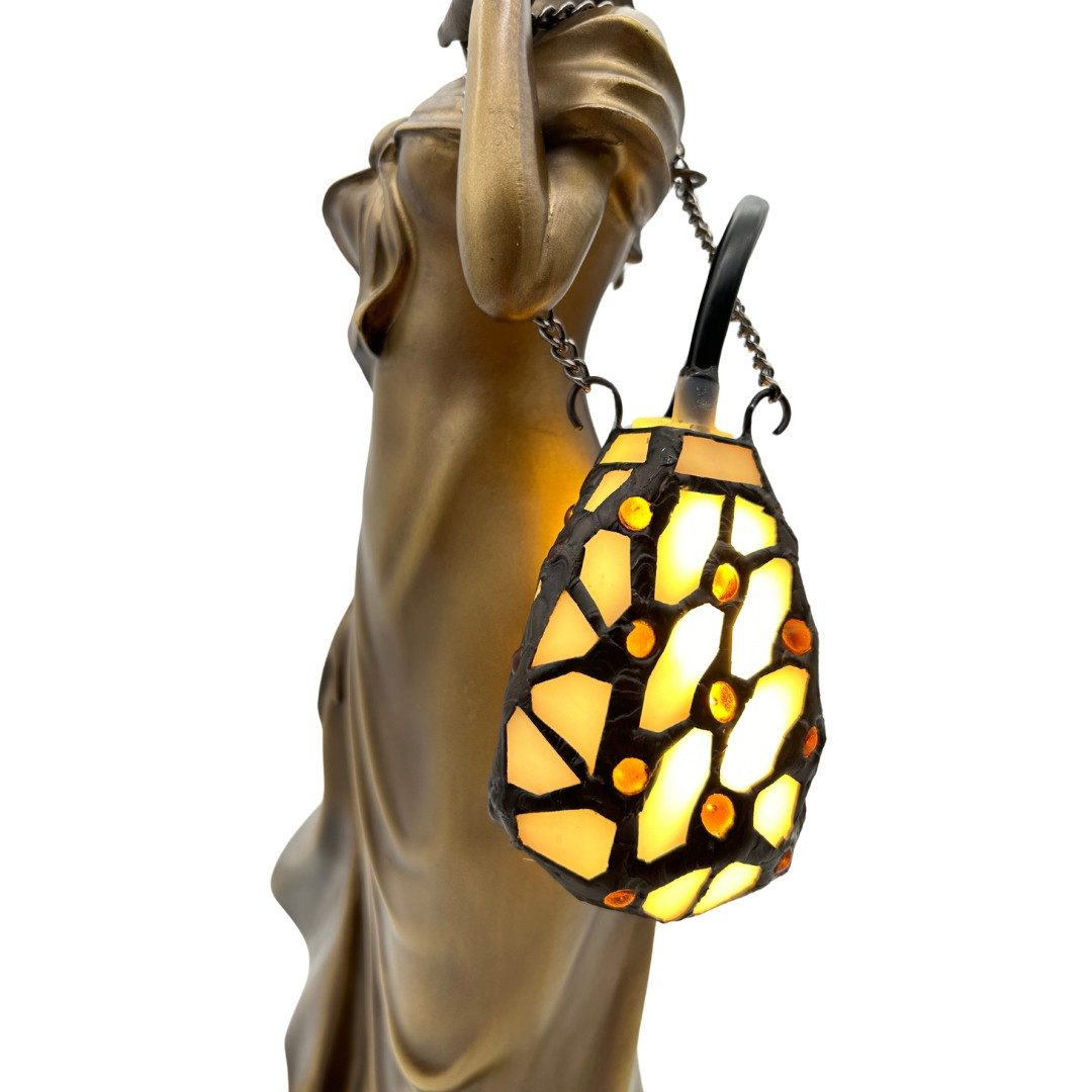 abc HOME LED-Leuchte Dame mit beleuchteter Tiffanyhandtasche günstig online kaufen