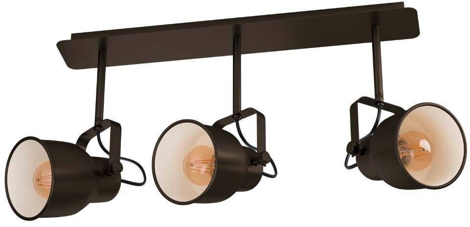 EGLO Deckenspot MITCHLEY, ohne Leuchtmittel, Deckenleuchte Vintage, Industrial, Retro, Küchenlampe, E27, 57,5 cm | Deckenstrahler