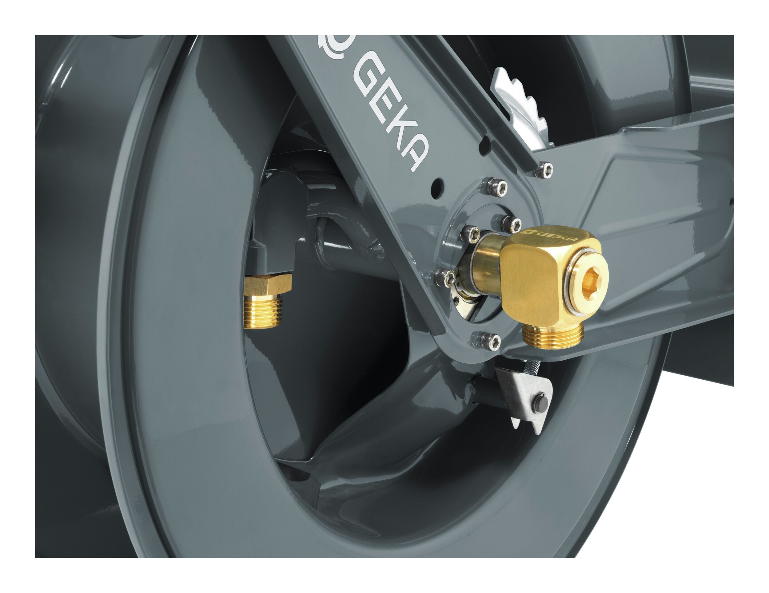GEKA Schlauchaufroller, Plus Automatischer PA30 für 30m 3/4" Stahl pulverbeschichtet