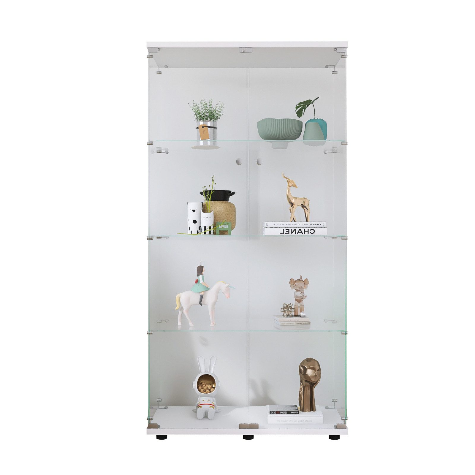 Furnishings Home Glasvitrine Vitrine Doppeltür Hoch günstig online kaufen