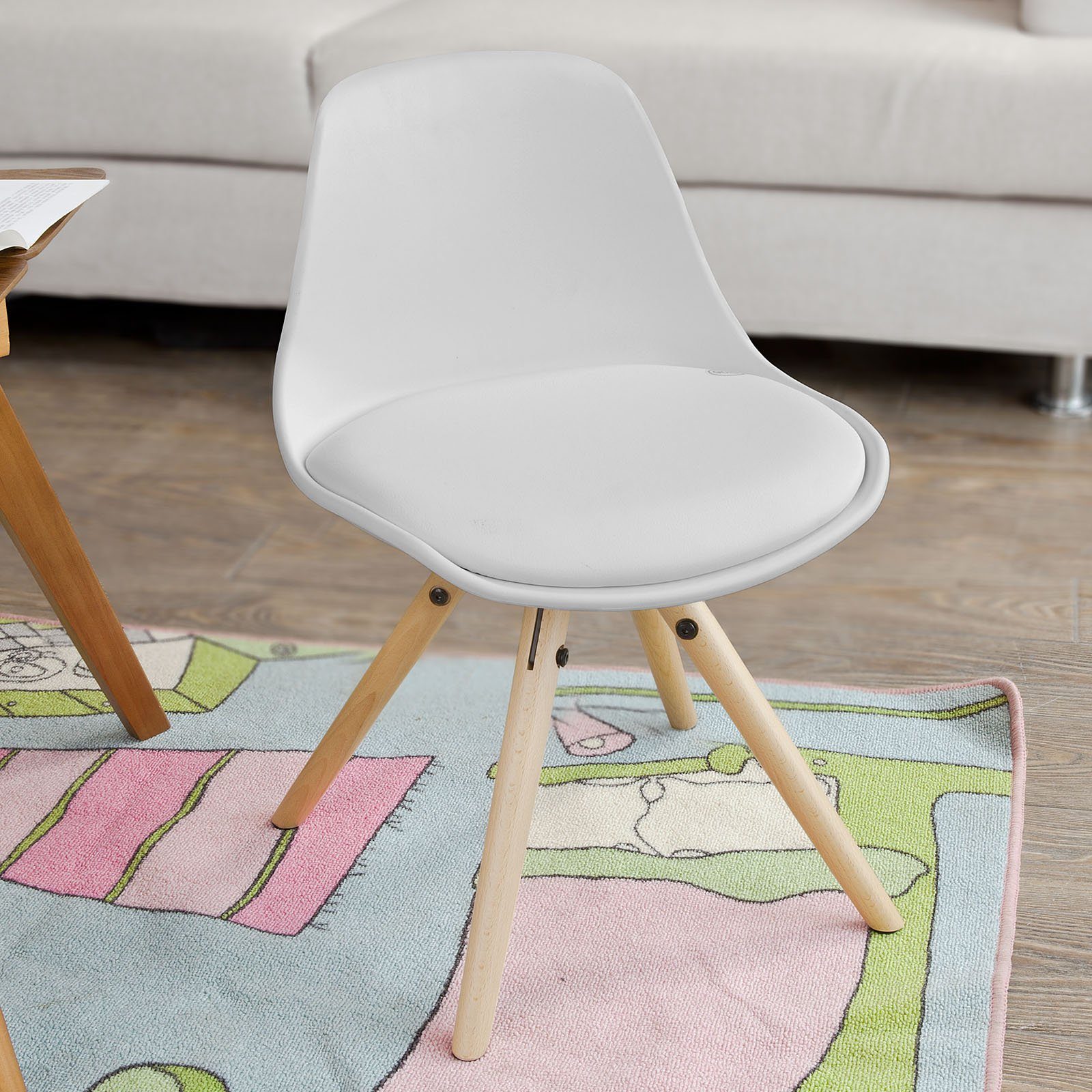 SoBuy Stuhl FST46, Kinderstuhl Sitzhocker weiß günstig online kaufen