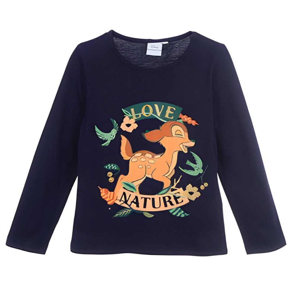 Print-Shirt Disney Bambi Kinder Mädchen langarm T-Shirt