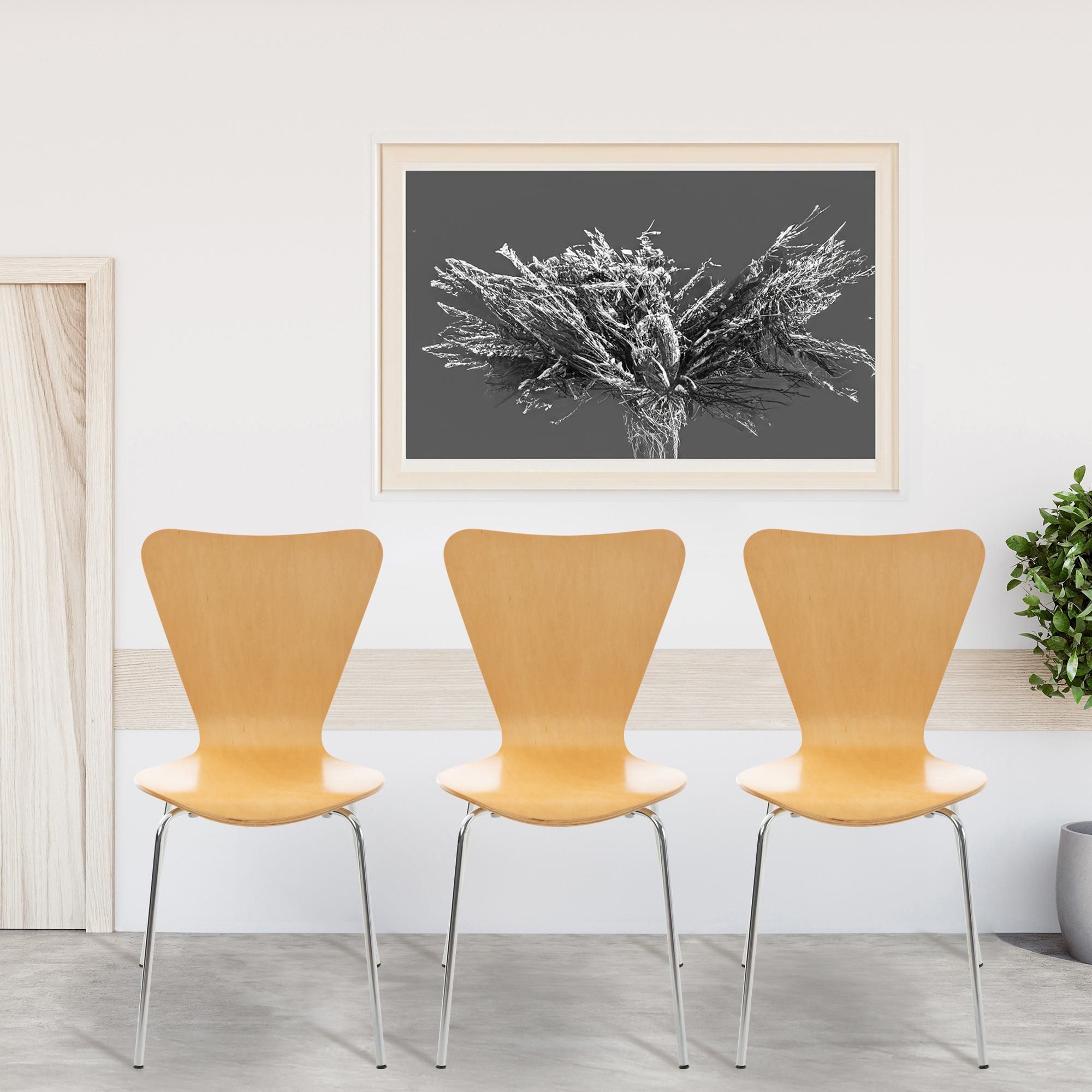 furnicato Besucherstuhl Stapelstuhl Calisto 85x45x49 cm natura (1 St)