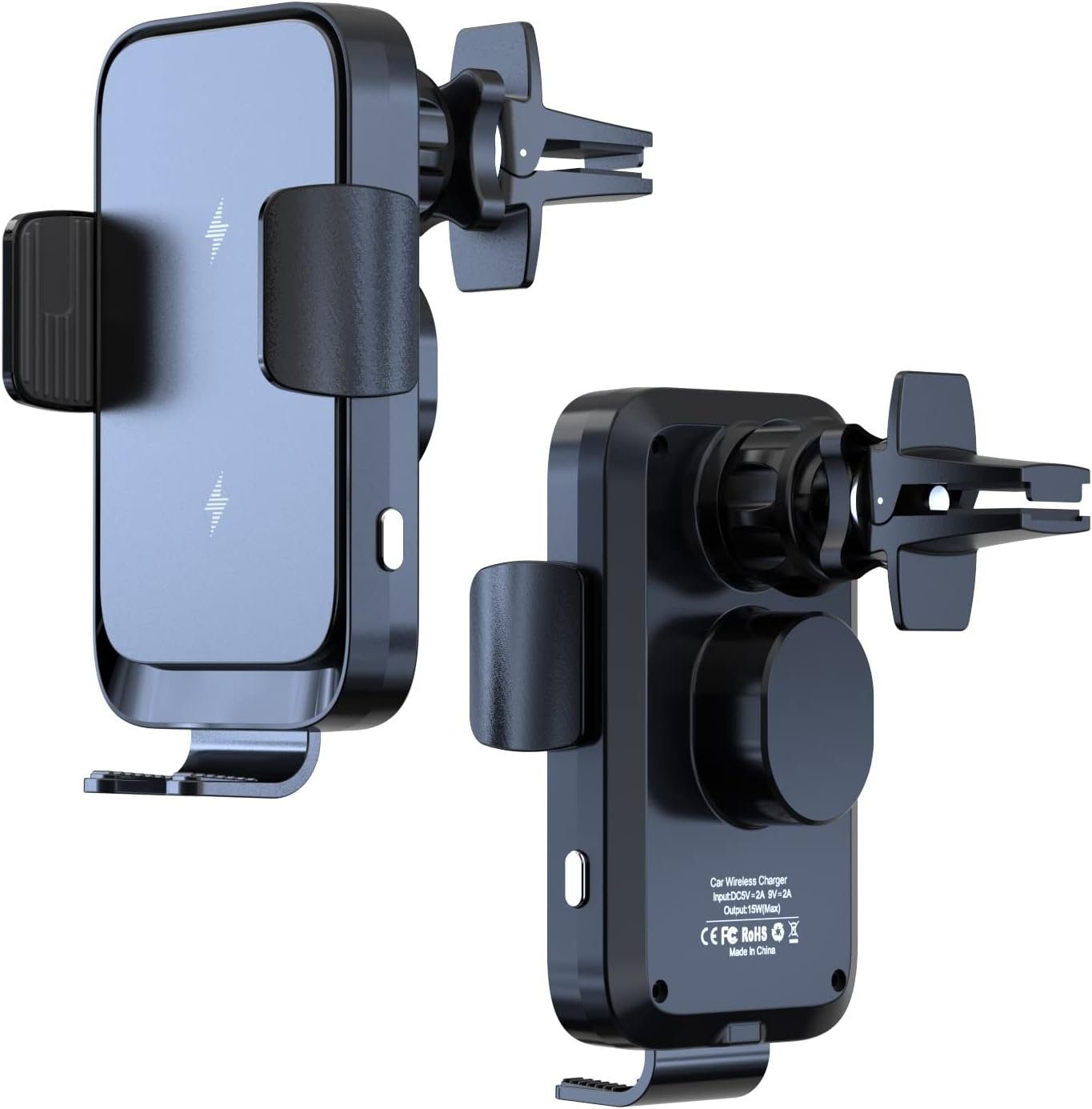 JOEAIS Induktive Ladestation Handyhalterung Auto Lüftung Smartphone  Induktions-Ladegerät (für iPhone 14/13/12 Pro Max/Pro/Mini,  Mag-Safe-Ladeständer mit QC3.0-Adapter)