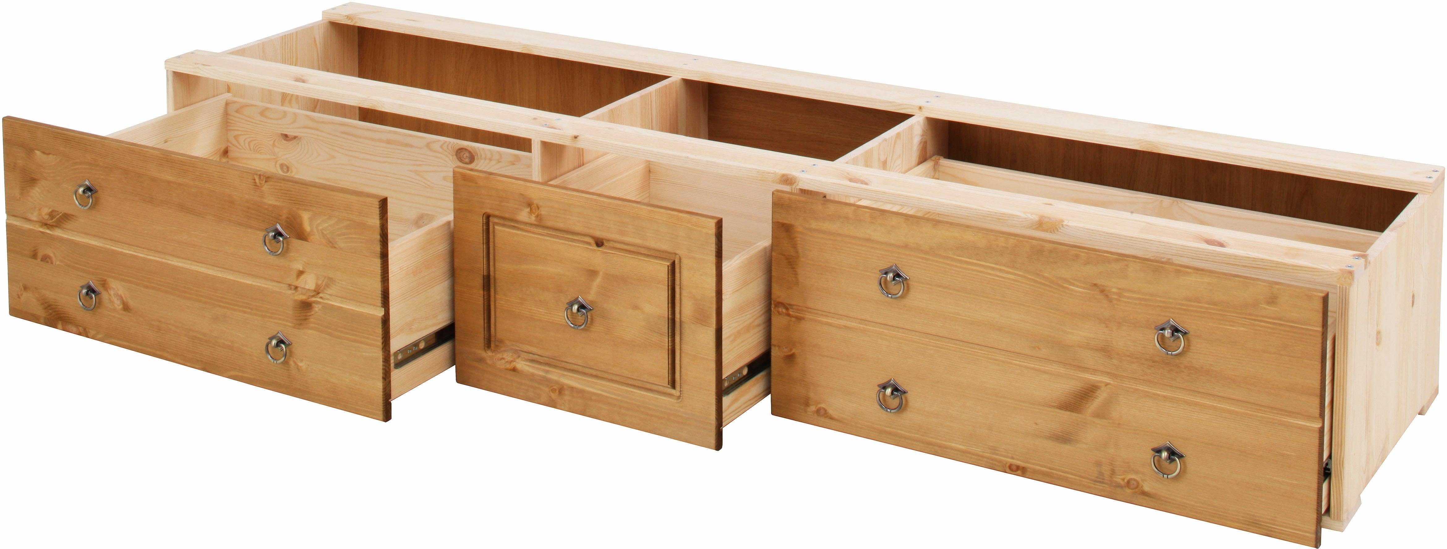 OTTO home Schubkasten Hugo, Bettkastenmodul mit 3 Schubladen für eine Bettseite, für das gleichnamige Massivholzbett, massive Kiefer, FSC® – Bild 4 von 5