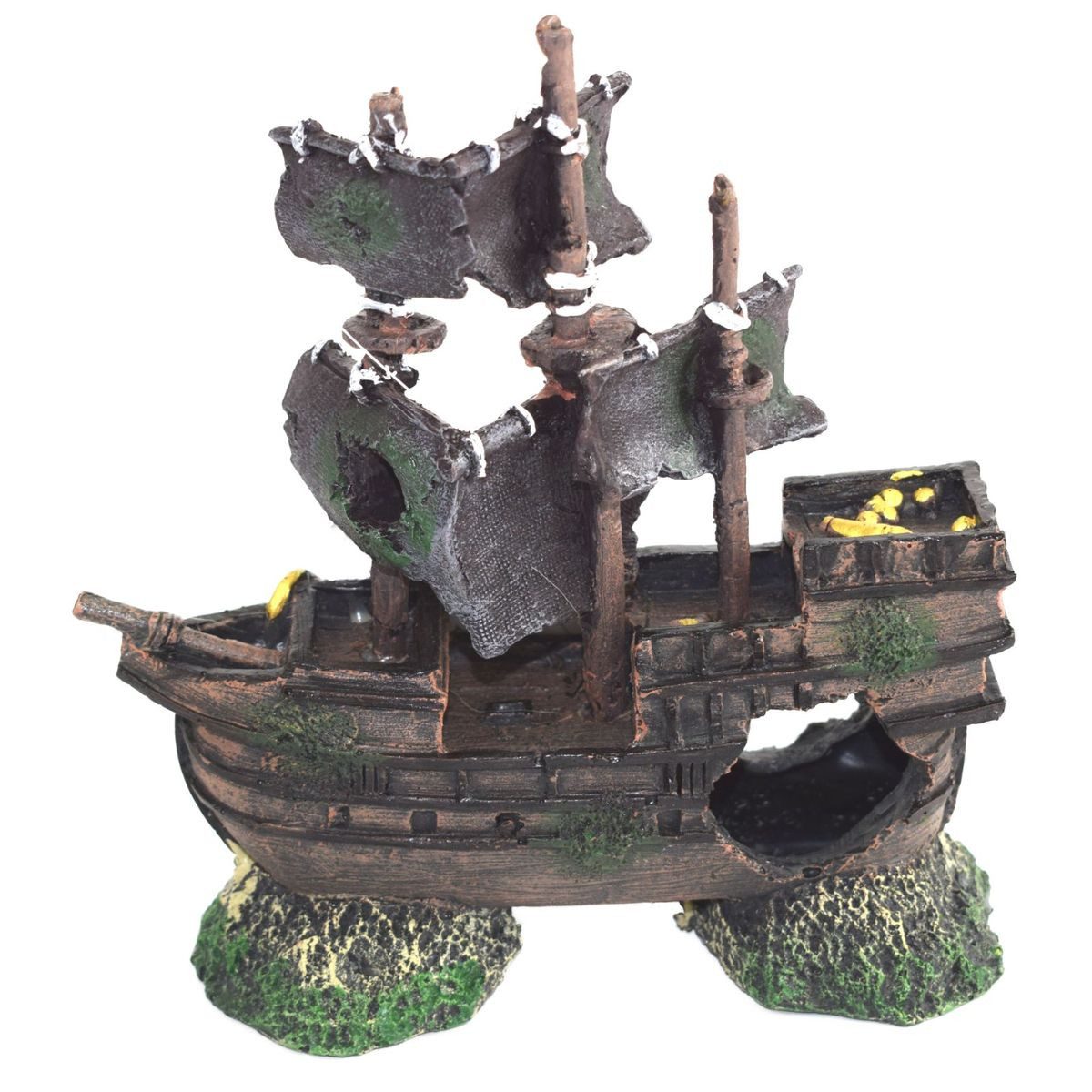 Nuber GmbH Zool. Großhandlung Aquariendeko Dekofigur Aquarium Schiffswrack ca. 19,5x7,5x20 cm