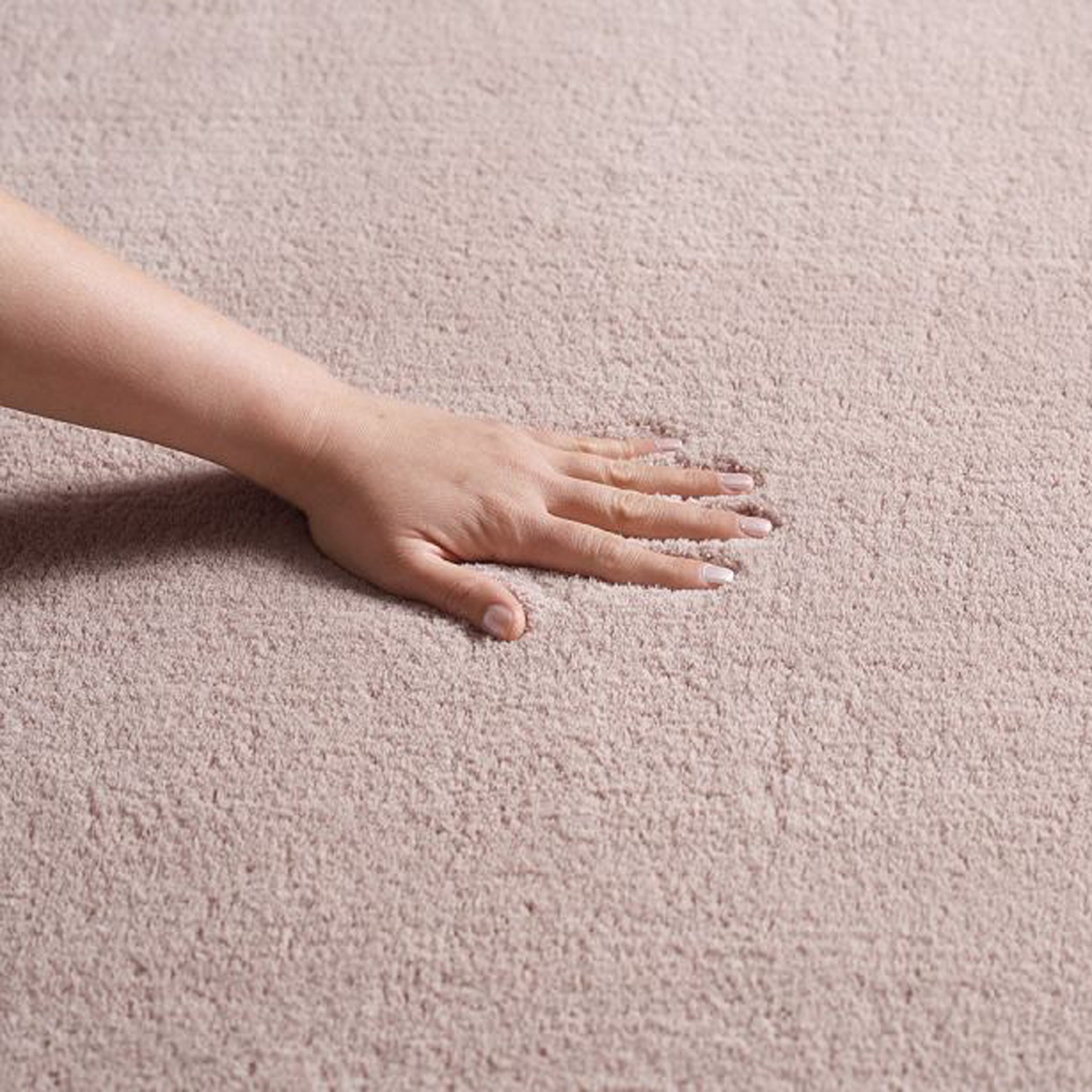TeppichHome24 Teppich Teppich pflegeleicht moderne Wellenform Blush Rosa, rechteckig, Höhe: 19 mm – Bild 2 von 4
