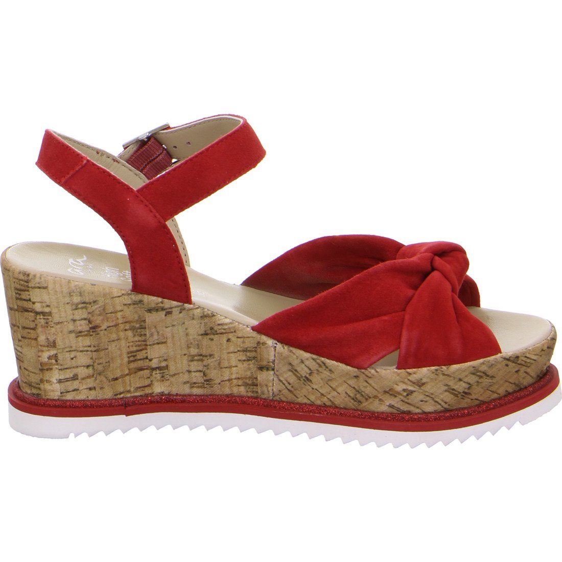 Schuhe, rot Glattleder 048272 Damen Sandalette - Ara Parma Sandalette Ara