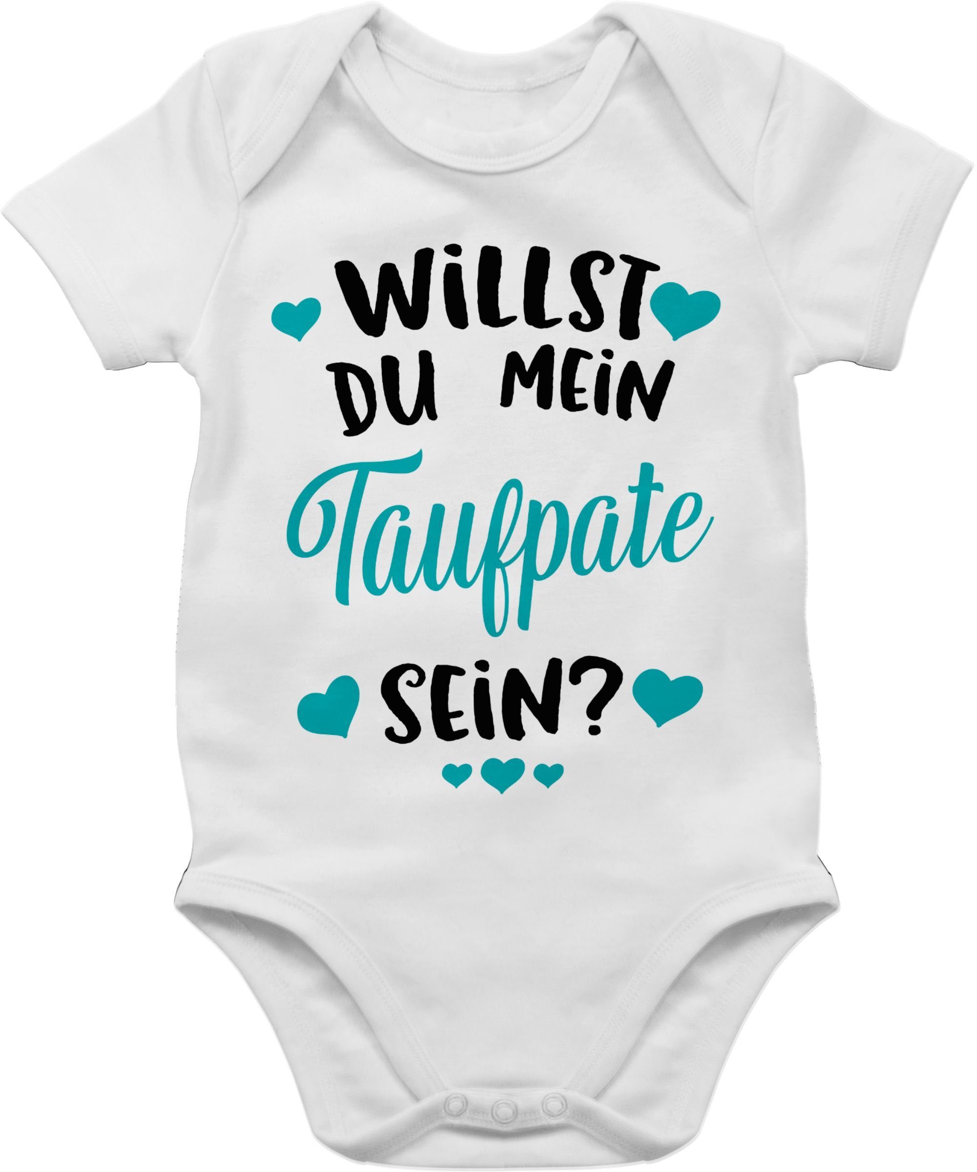 Shirtbody Willst du mein Taufpate sein? - türkis