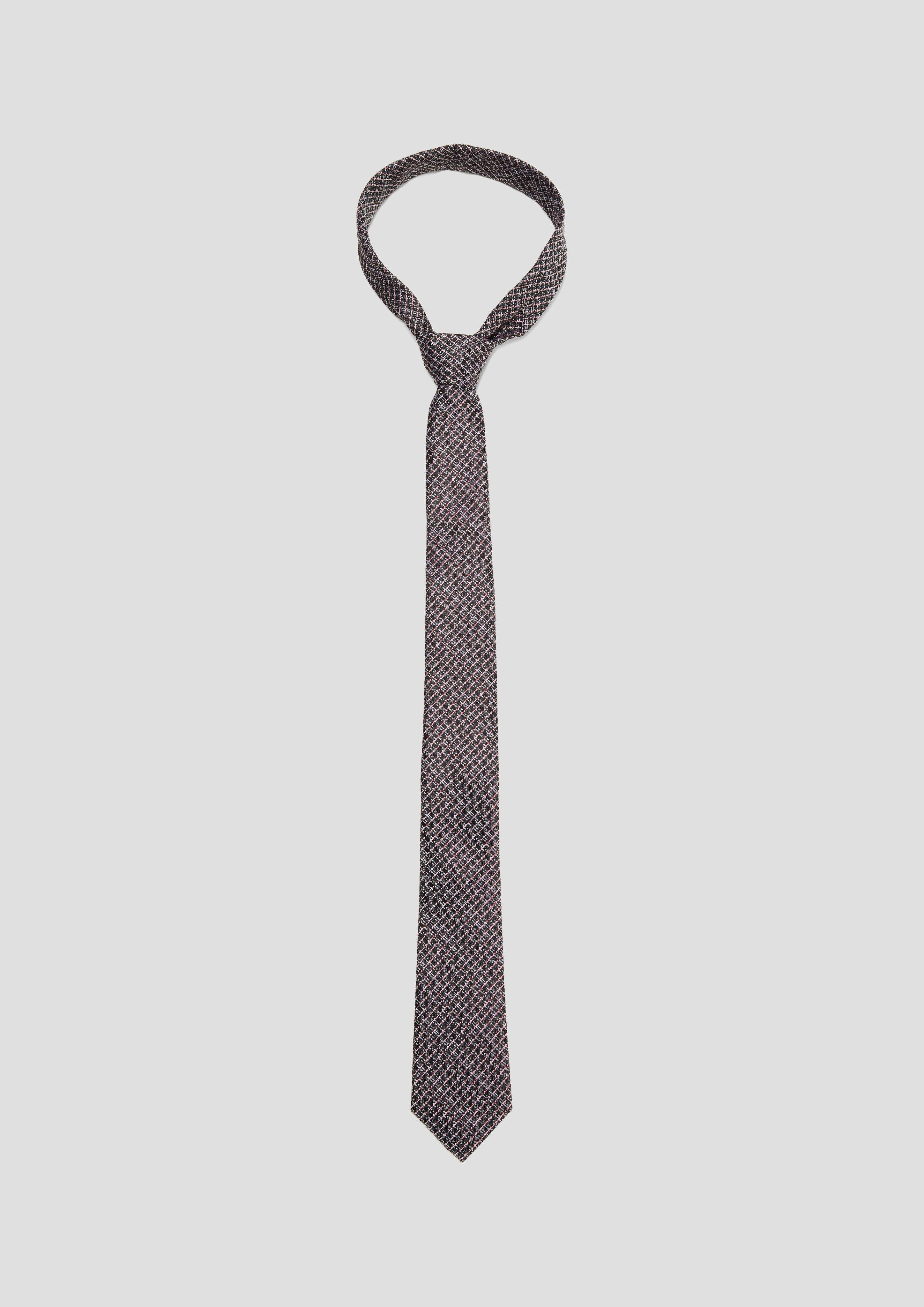 Dobby-Struktur mit s.Oliver Krawatte chilirot Krawatte