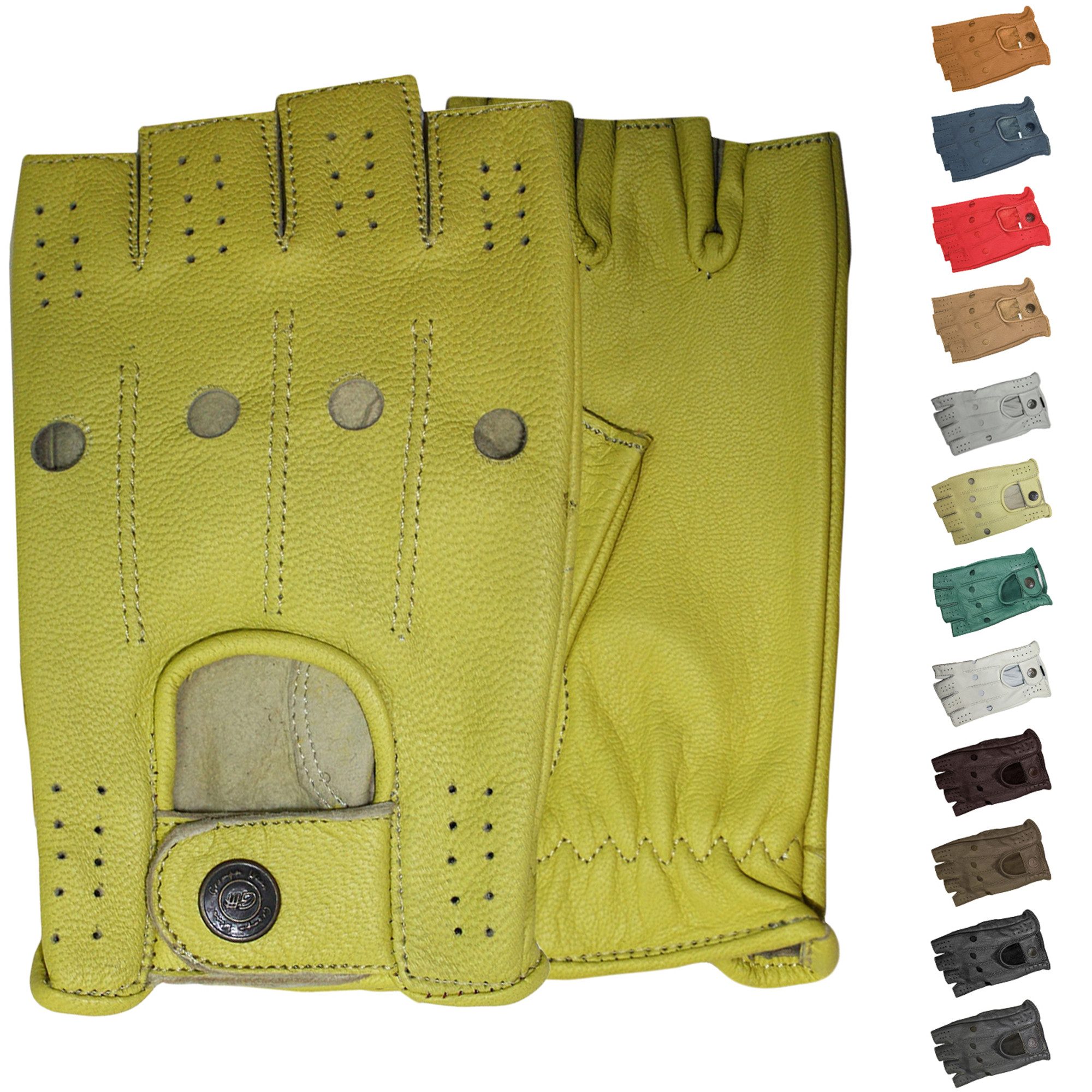 German Wear Lederhandschuhe Driving-GL3 Driving Halbfinger Fingerlose Autof günstig online kaufen