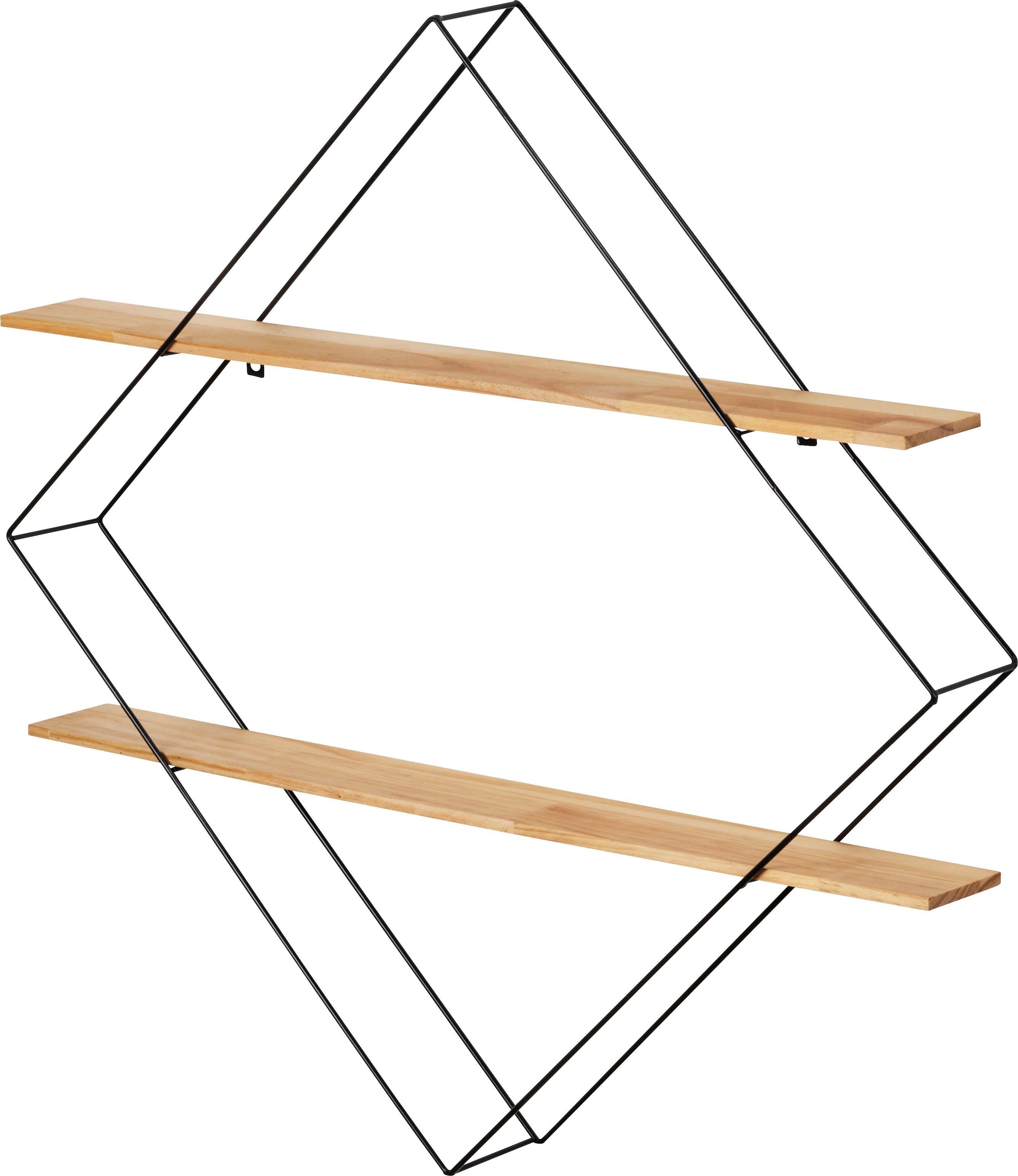 WENKO Wandregal 2 Rautenform, Ablagen Geo