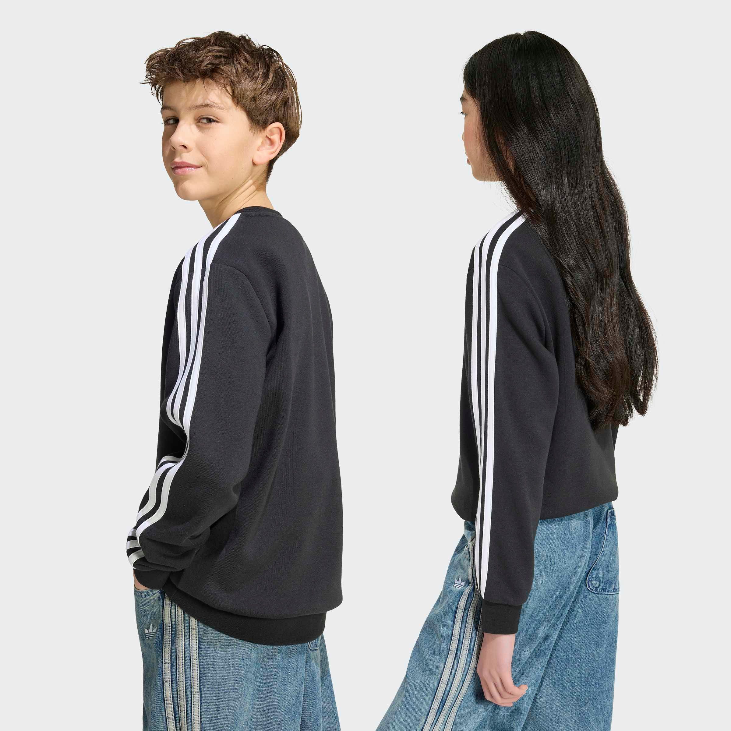 adidas Originals Sweatshirt LOCKERES 3-STREIFEN RUNDHALS