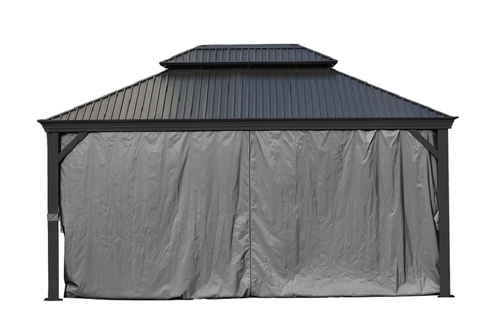 Jet-Line Pavillon Pavillon Gartenpavillon 3,65x3,65m BAGDAD anthrazi