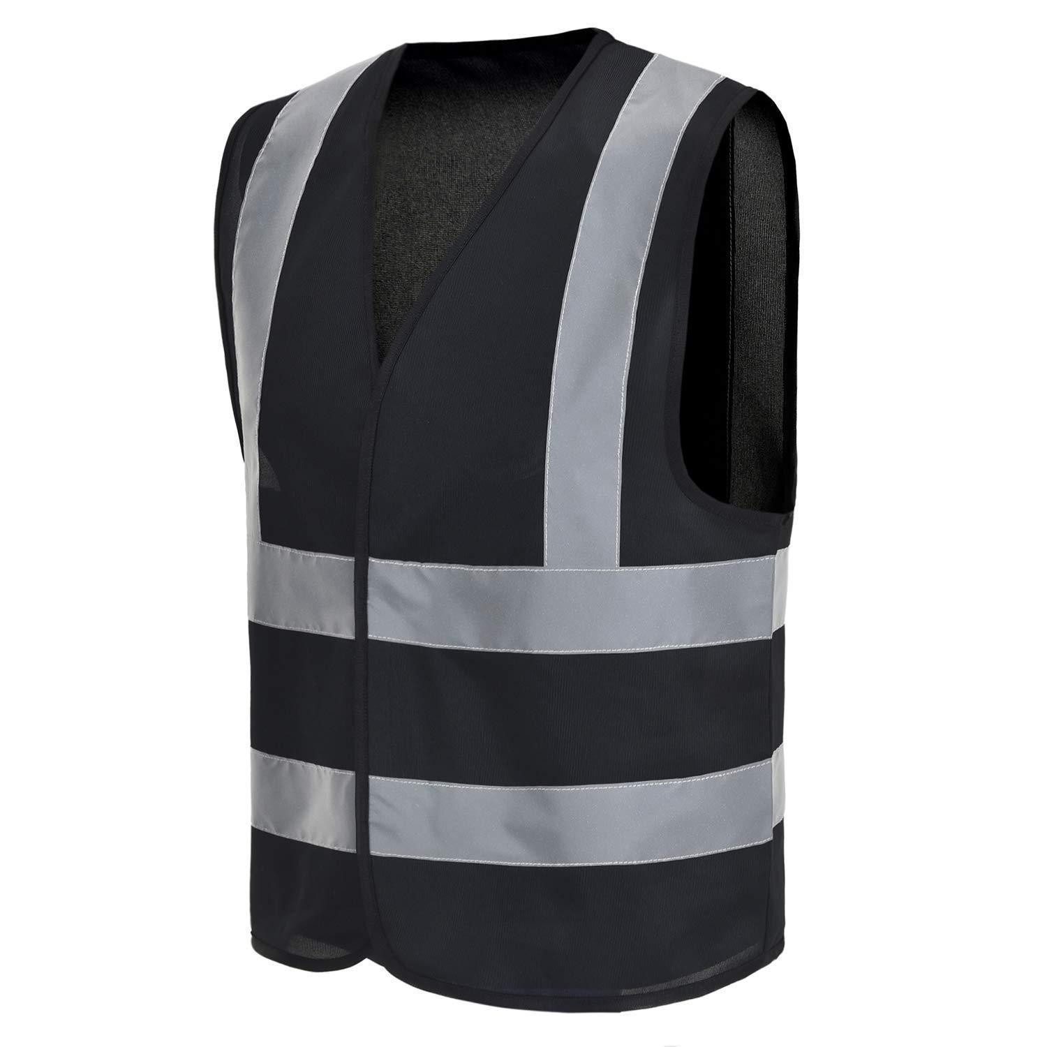 LuxusKollektion Warnweste Warnweste Reflektor 12 Farben Schwarz 4XL-5XL