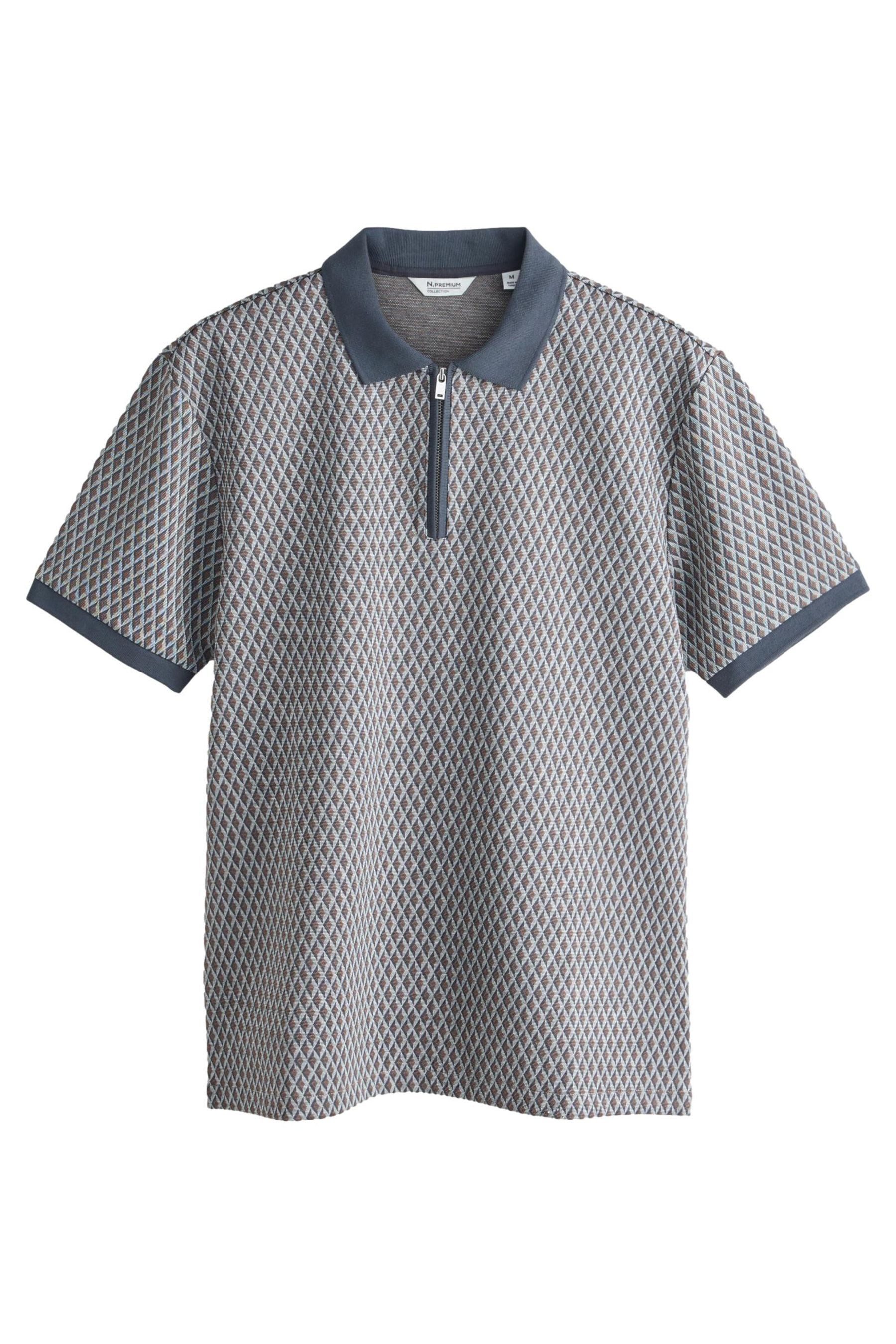 Next Poloshirt Gemustertes Poloshirt (1-tlg)