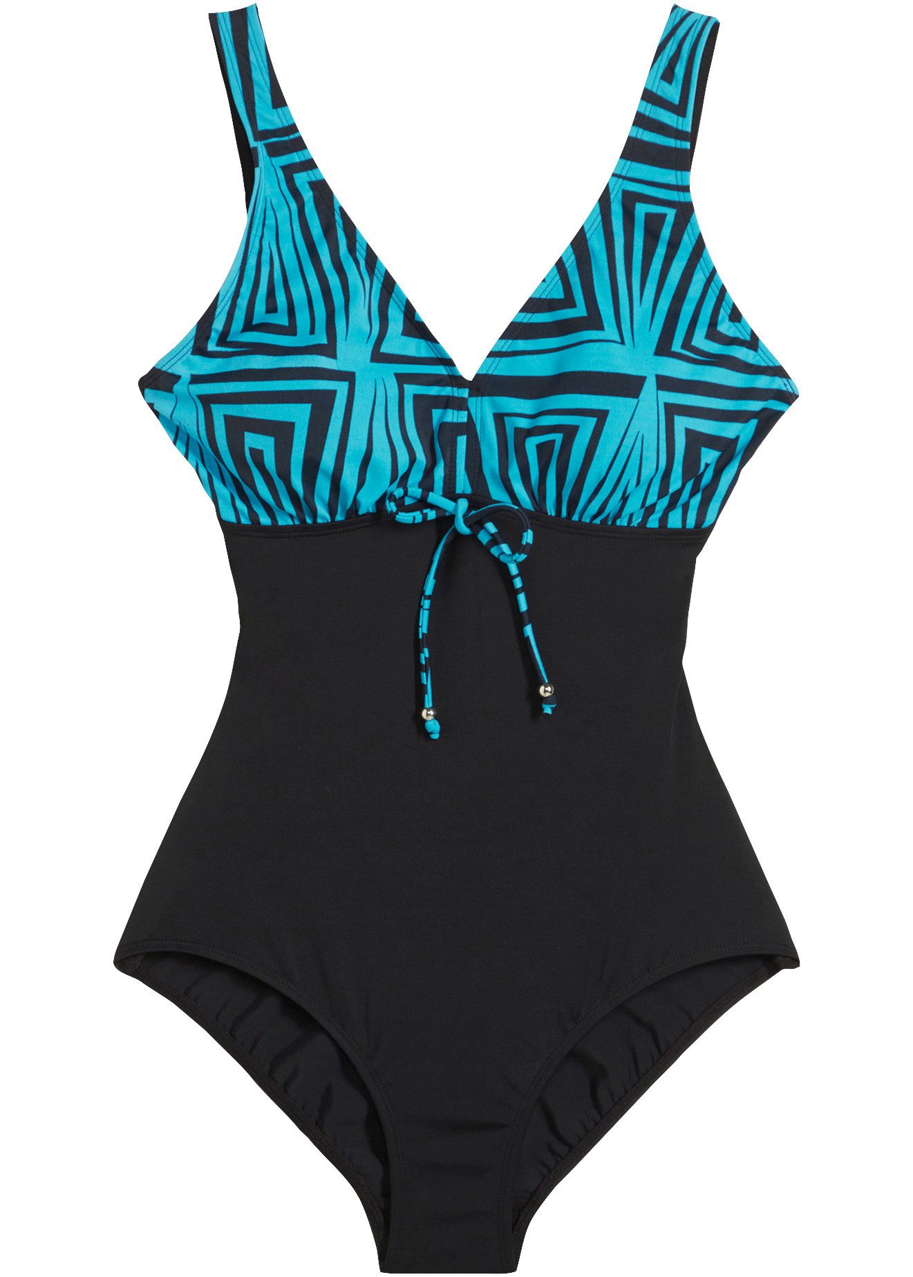 bonprix Badeanzug sportlicher Stil, mit Schleifen-Detail, aus elastischem Material – Bild 5 von 5