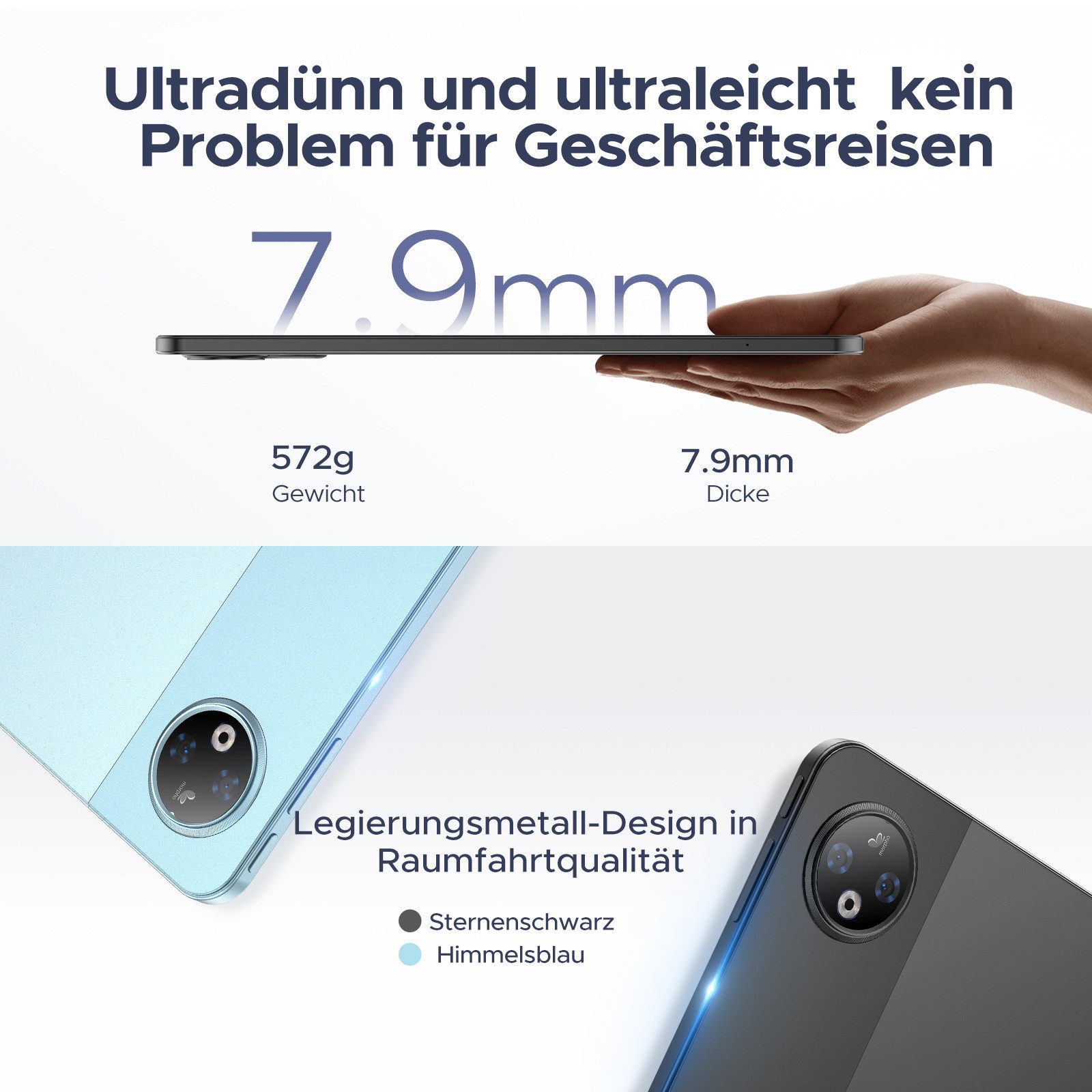 DOOGEE VPAD 5G 12 Zoll Tablet—Mit SIM Karte, Einzelgerät oder Tastatur Set 5G Tablet (12", 256 GB, Android 15, 5G, 8GB+256GB, 8800mAh, 2.4K 90Hz Display Tablet, 13MP + 8MP camera)