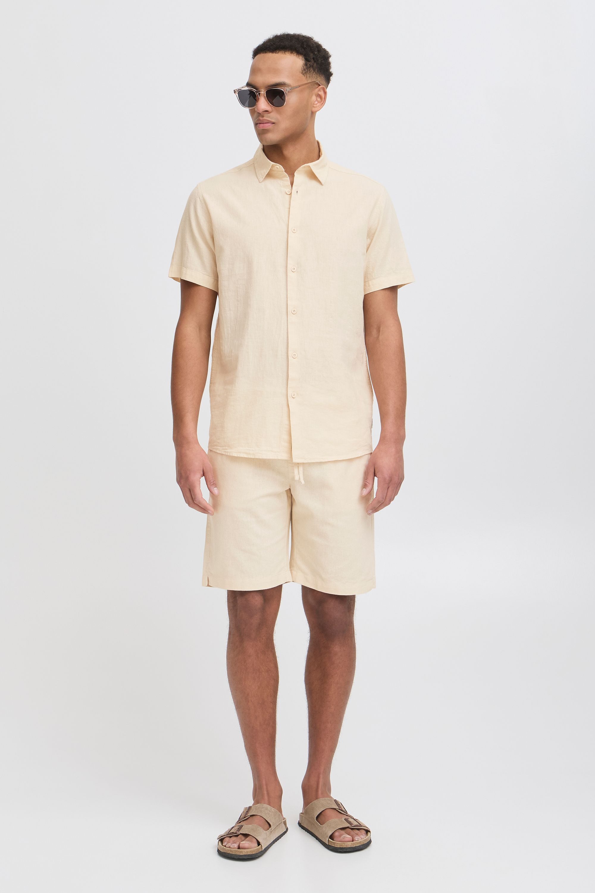 Indicode Leinenhose IDPassa Sommerliche Leinen-Mix-Shorts