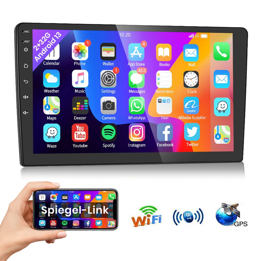 9" Doppel 2 Din Android Autoradio GPS Navigation 2+32GB Autoradio