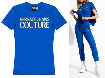 Versace T-Shirt VERSACE JEANS COUTURE CREW NECK Logo Top Cotton T-shirt Bluse Retro Sh