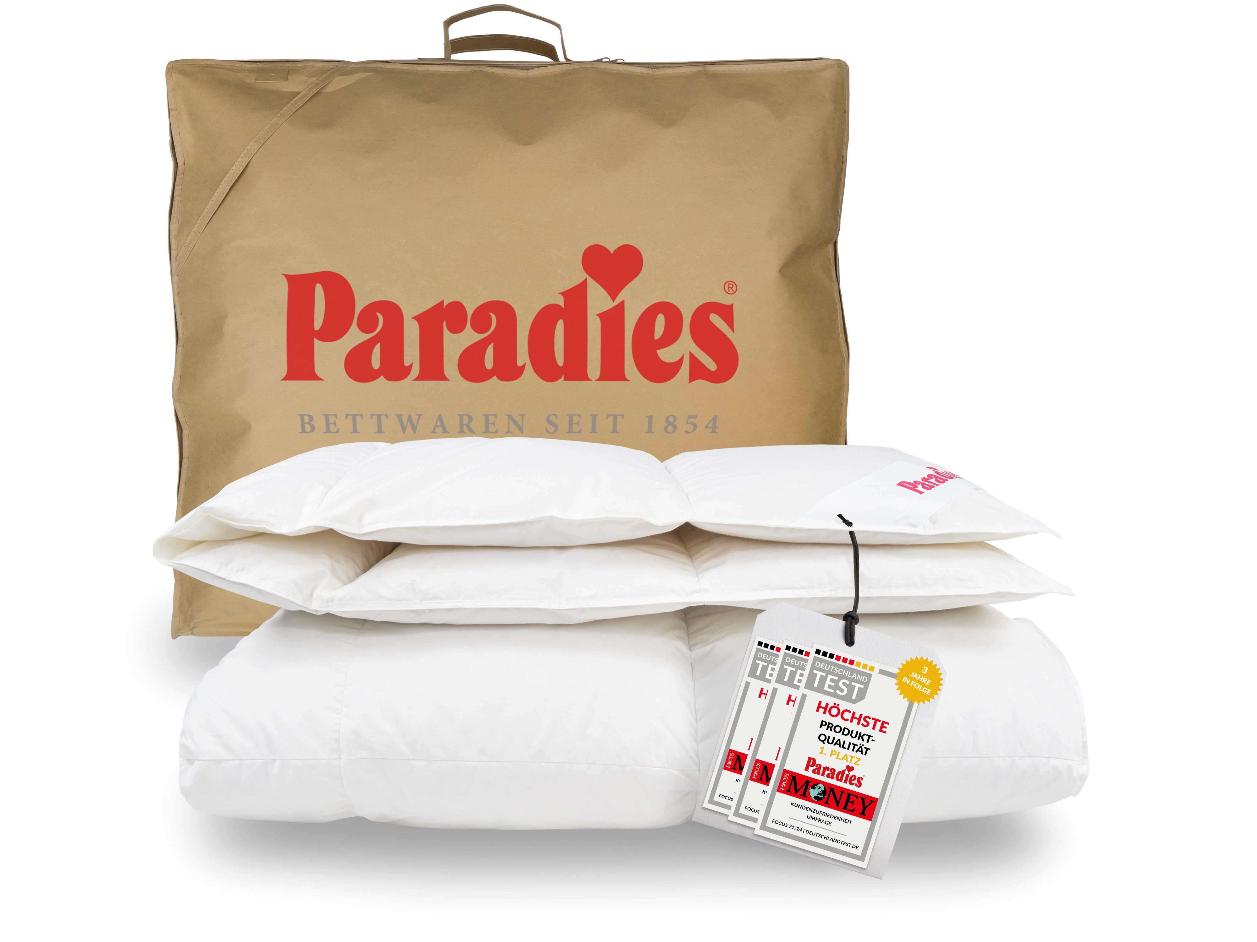 Paradies Daunenbettdecke Elma 90, Füllung: 90% Daunen, 10% Federn, Bezug: 1 günstig online kaufen