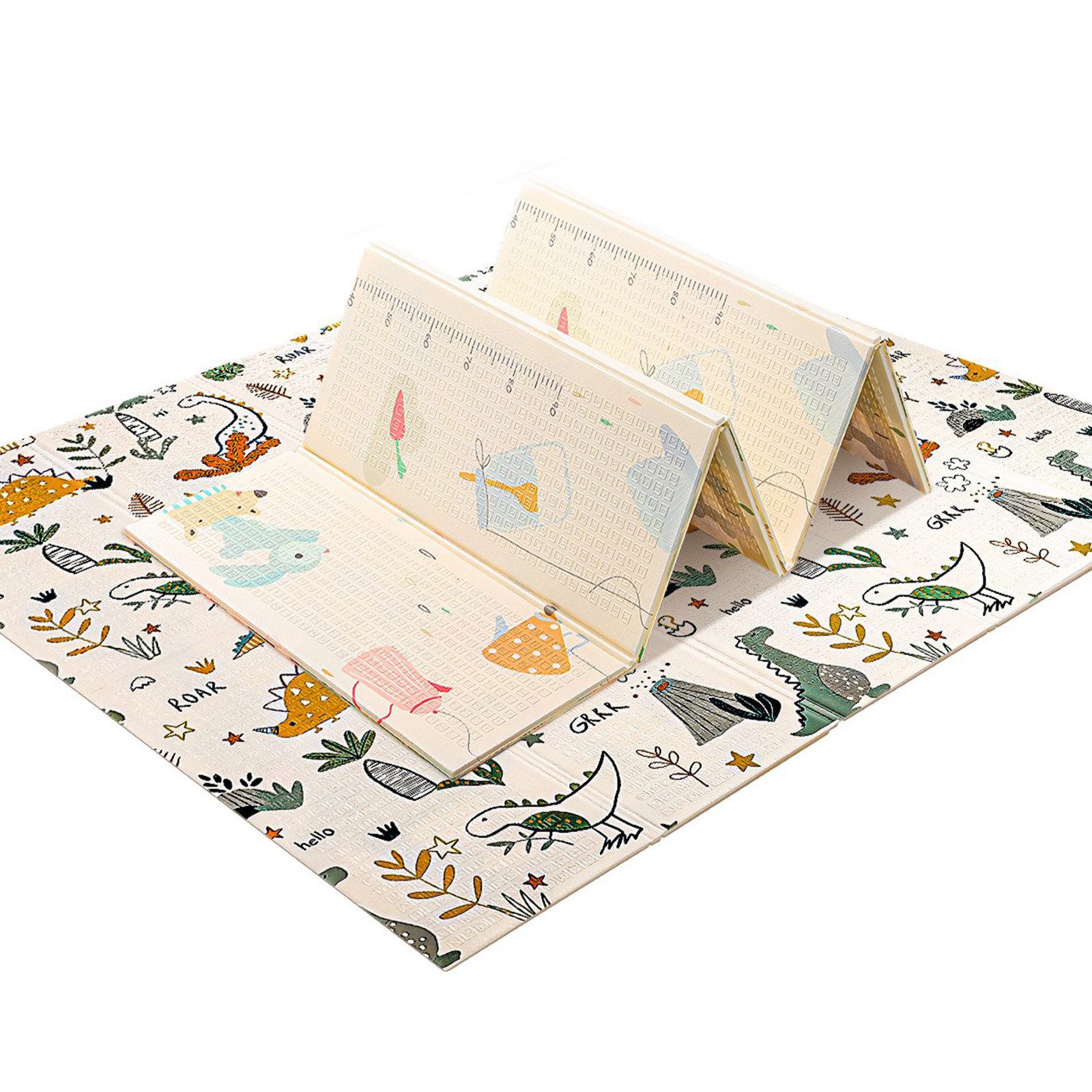 NAIMP Spielmatte Beidseitige Schaummatte faltbar Krabbelmatte spielteppich Babymatte