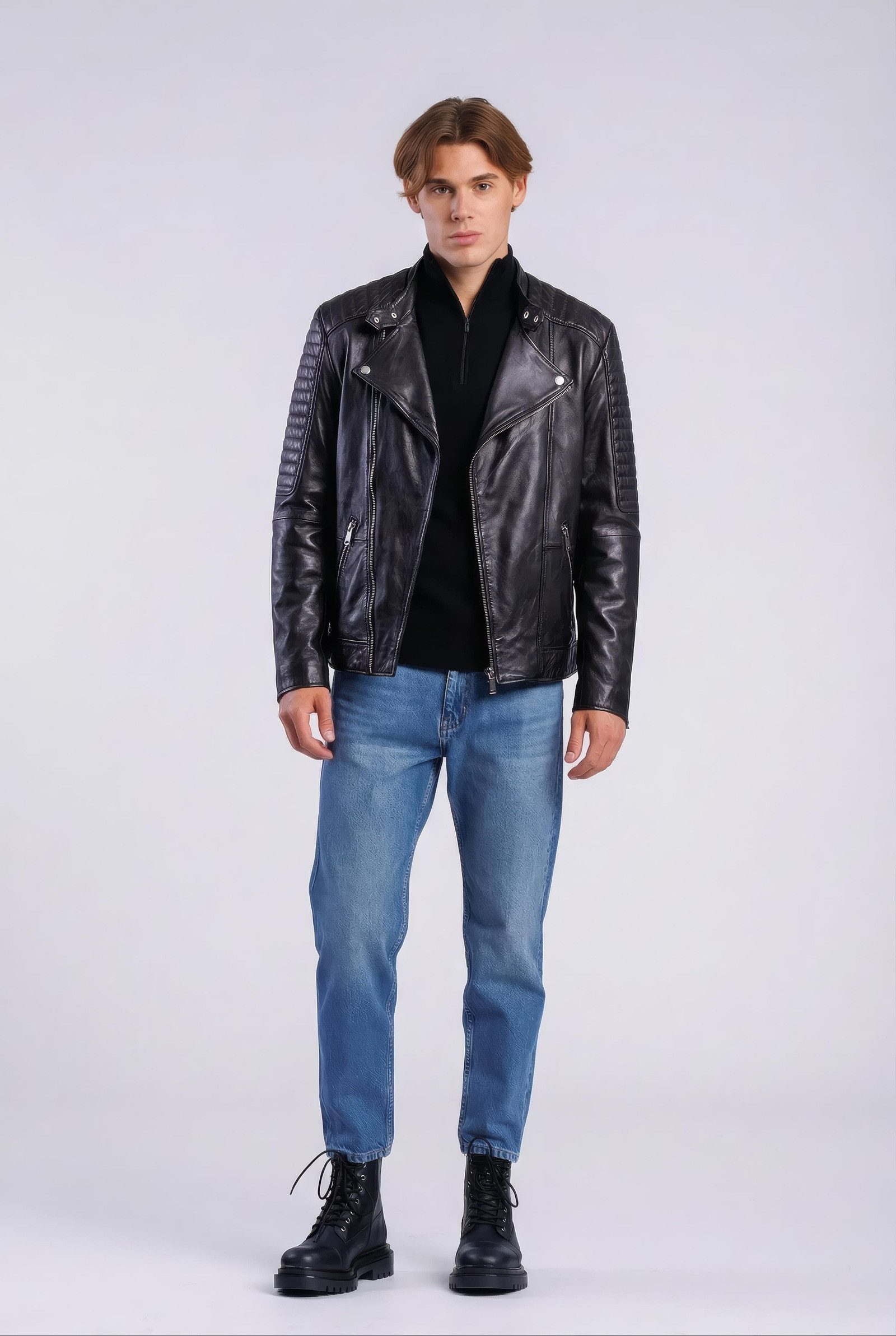 Freaky Nation Lederjacke Crossover-FN