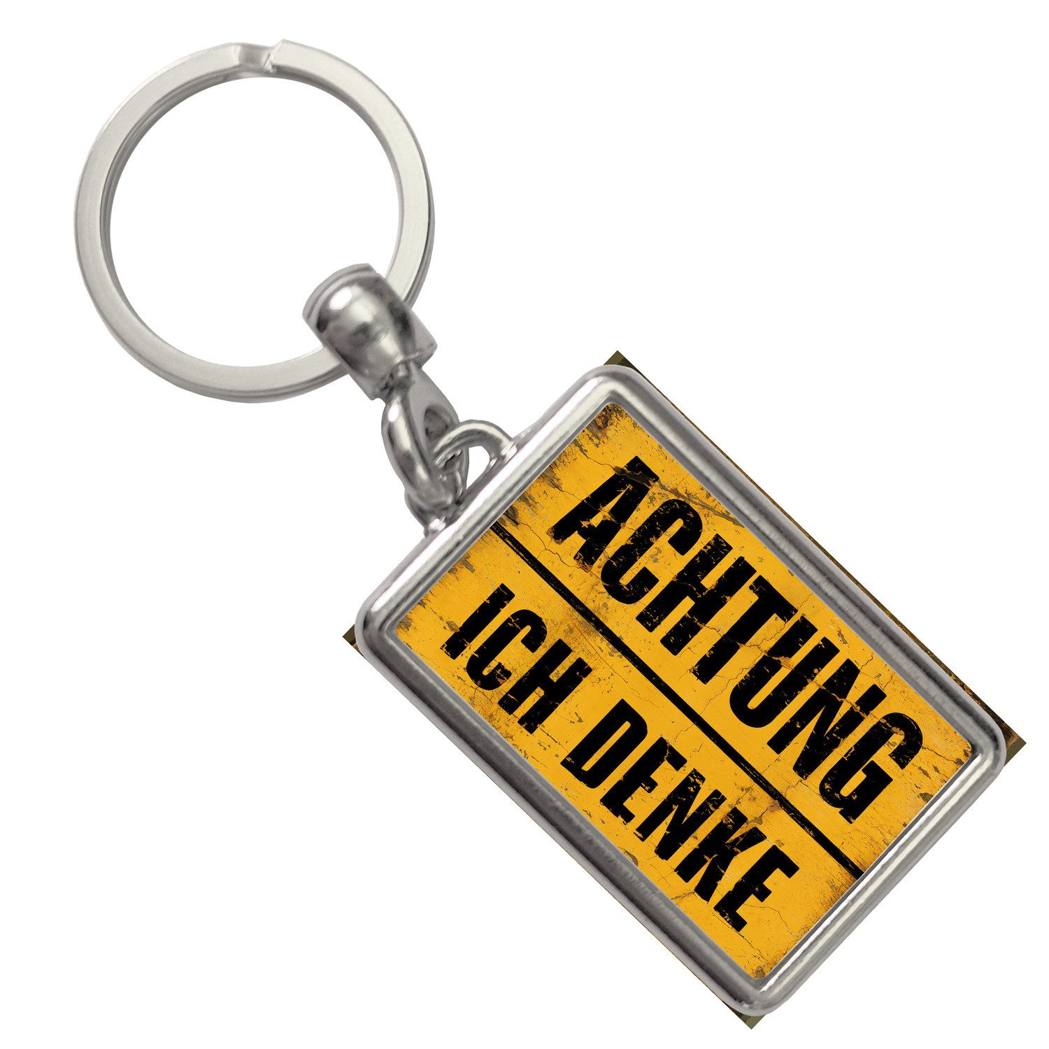 speecheese Schlüsselanhänger Achtung ich denke Schlüsselanhänger