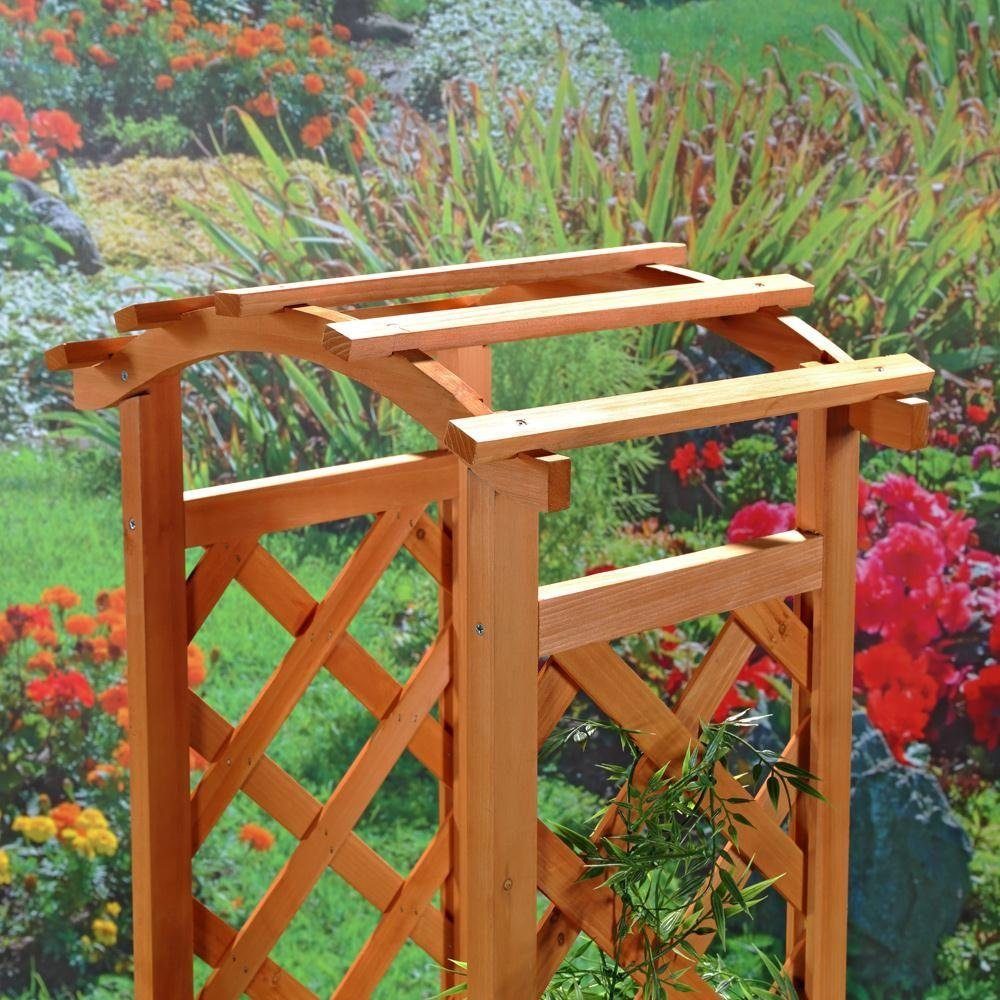Produktbild von Rankhilfe 2er Set Mit Rosenbogen - Garten Spalier Aus Fichtenholz 129,5cm Hoch