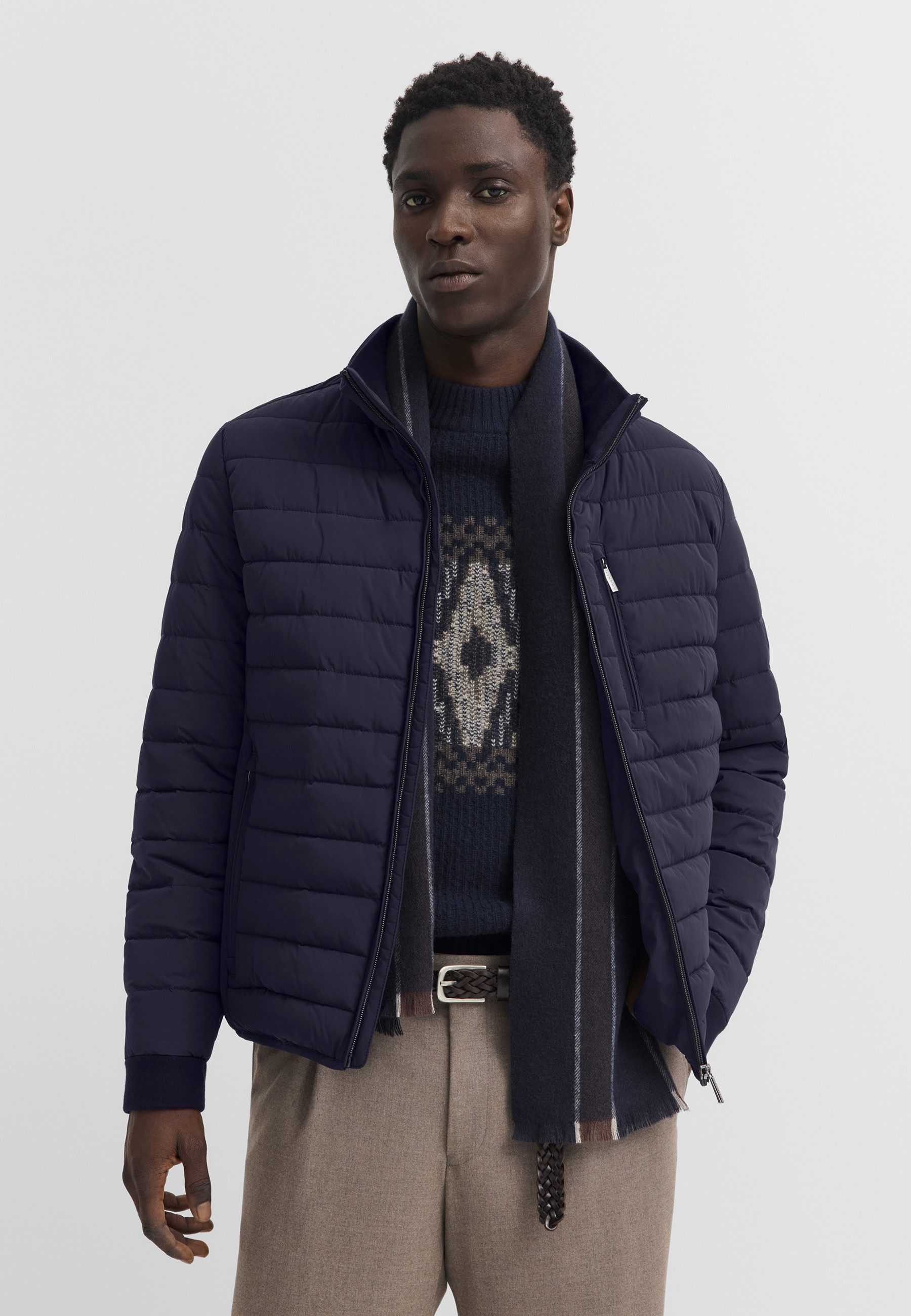 bugatti Blouson Regular Fit Regular Fit Stretch Steppoptik Stehkragen