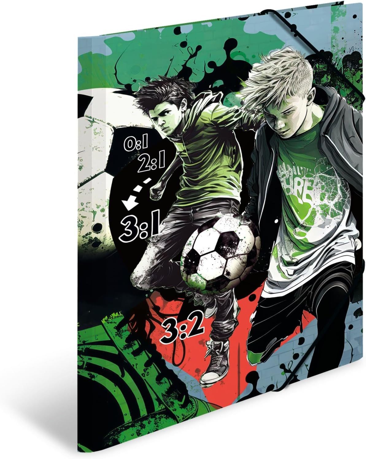 HERMA Organisationsmappe HERMA Sammelmappe Street Soccer DIN A3 Karton Gummizug