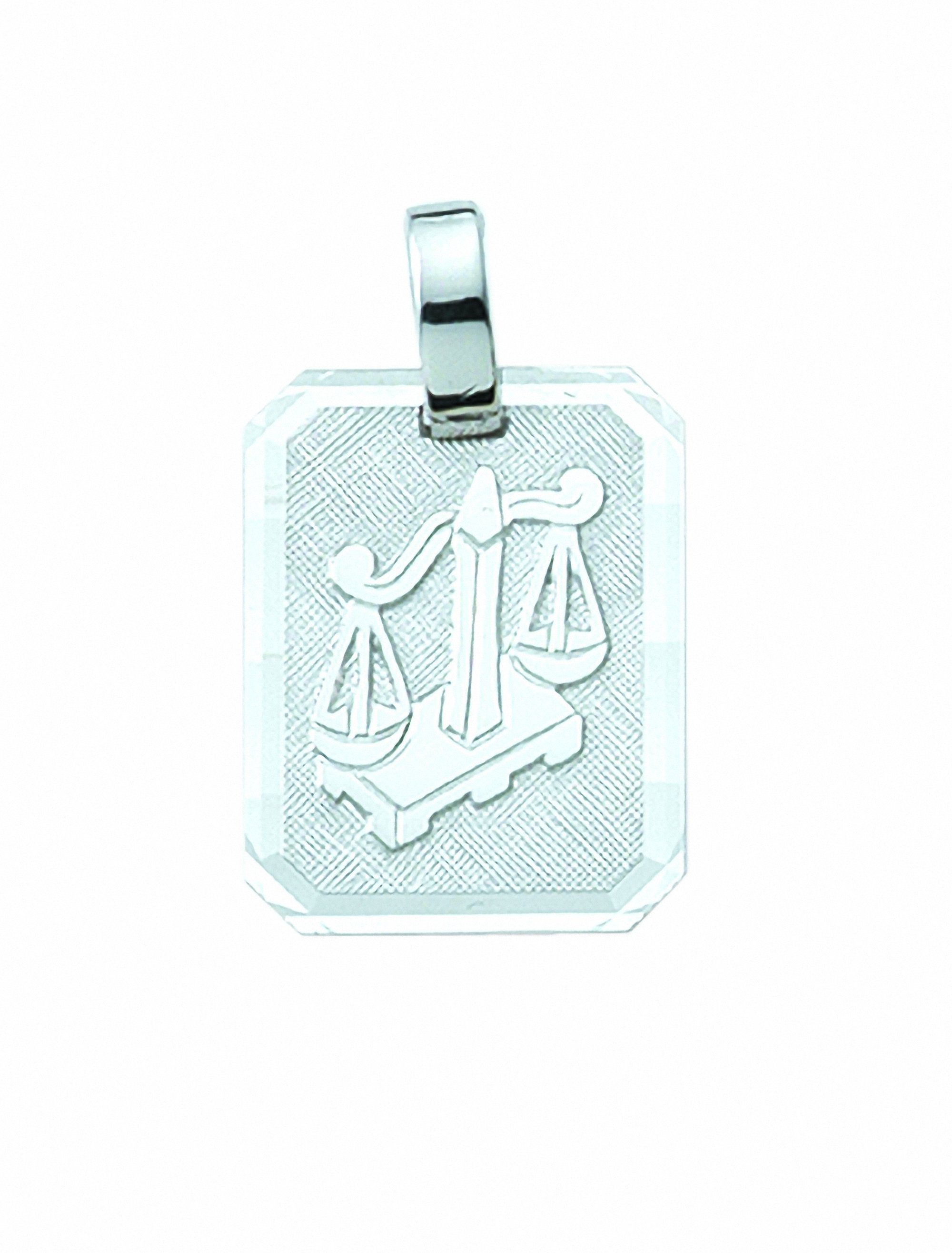 Kettenanhänger Damen & Herren 925 Silber Sternzeichen Anhänger Waage