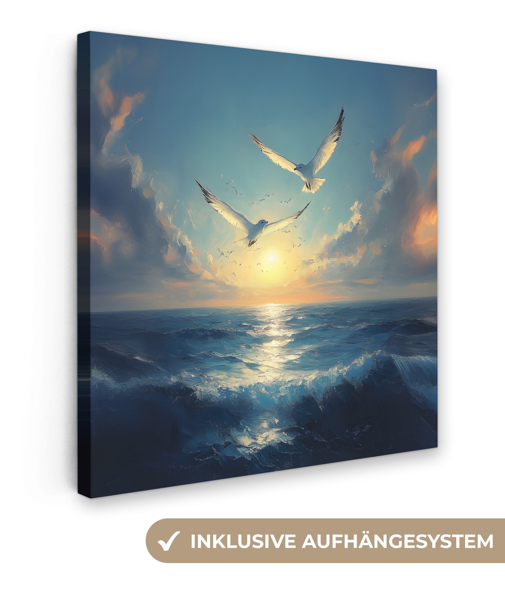 OneMillionCanvasses® Leinwandbild Möwen - Meer - günstig online kaufen