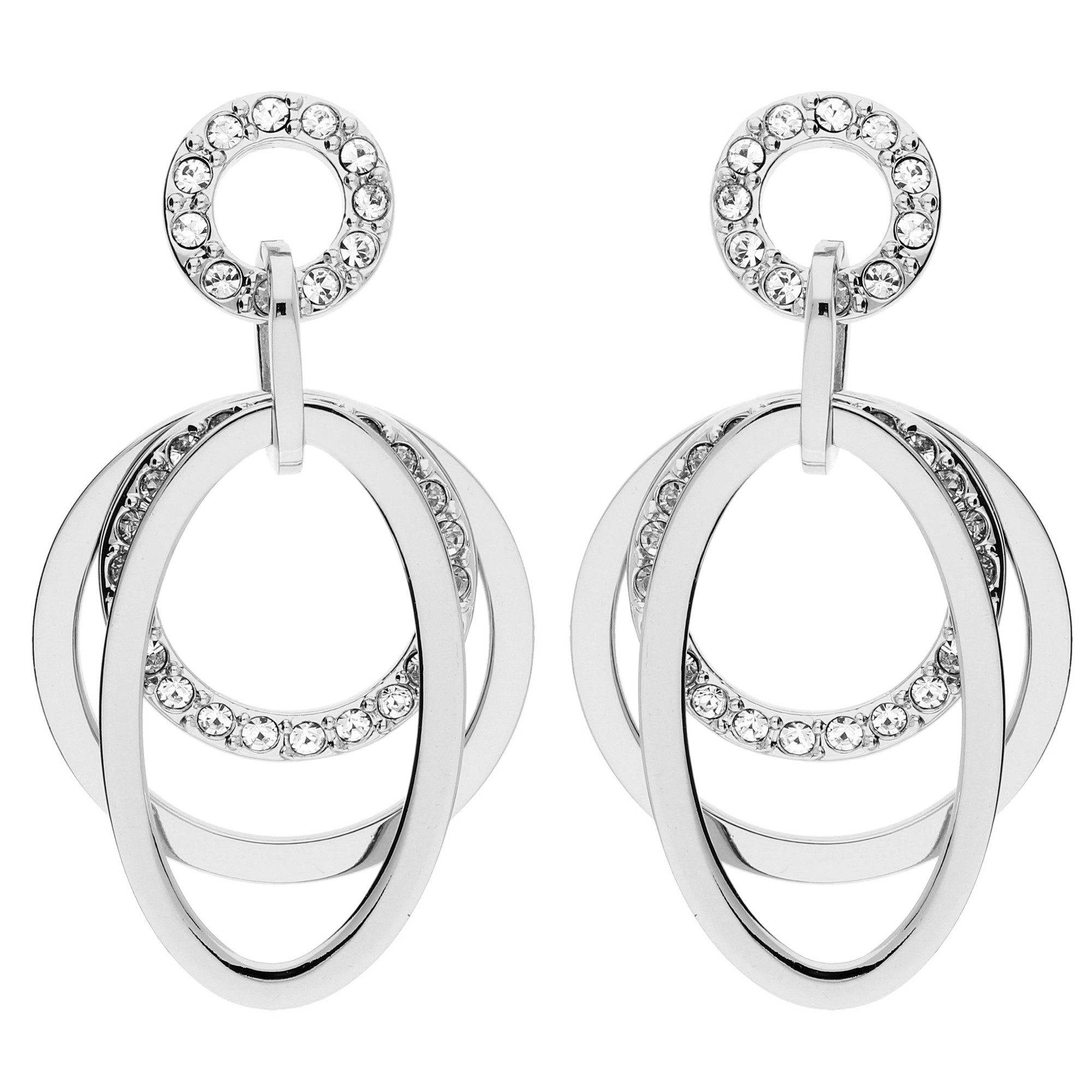 LÖB Paar Ohrhänger 750er Weißgold Vergoldet Ohrringe Hängend Ringe Oval Anh günstig online kaufen