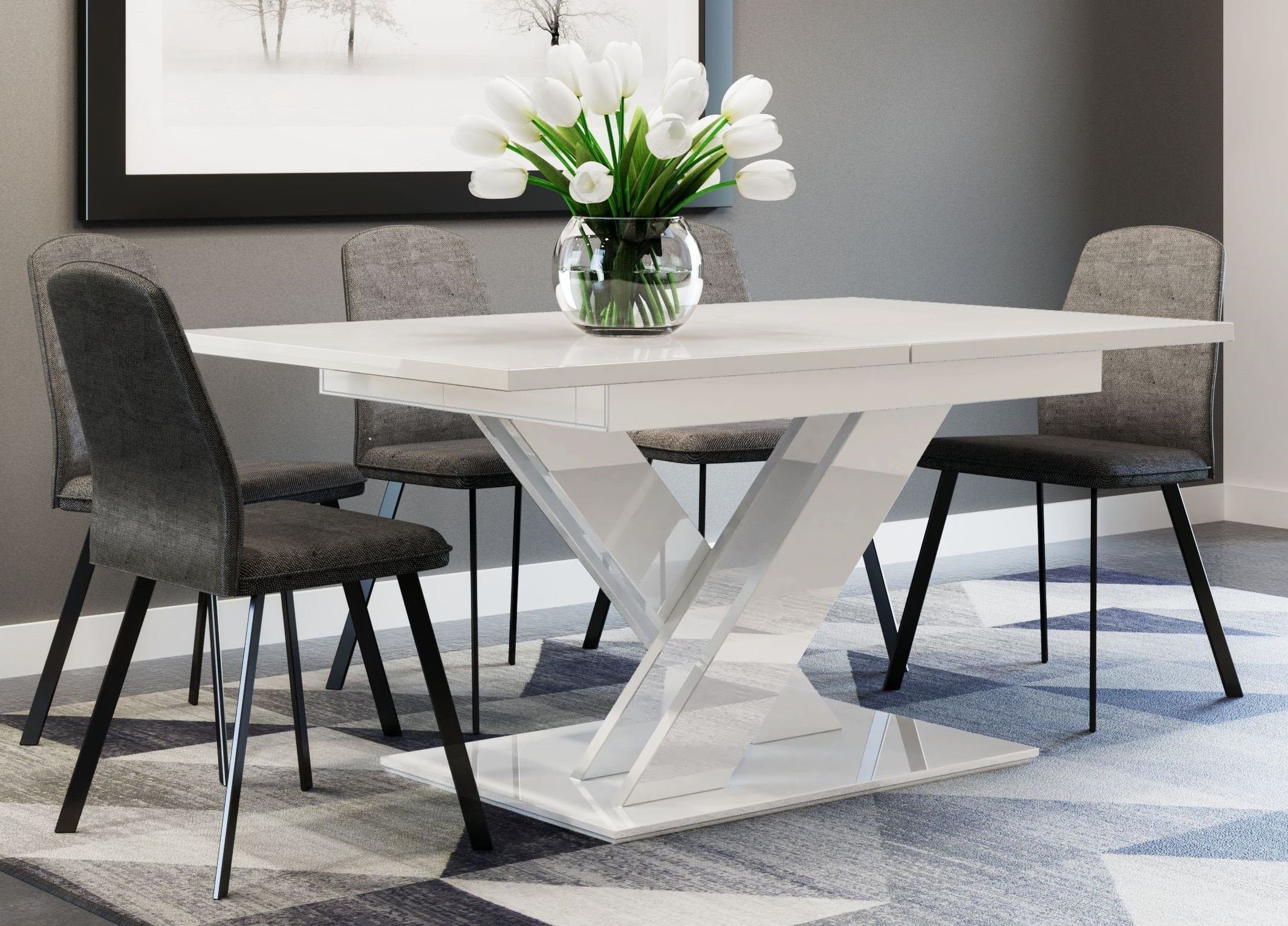 designimpex Esstisch Design PA-222 Tisch ausziehbar 140 - 180 cm Esszimmer – Bild 3 von 5
