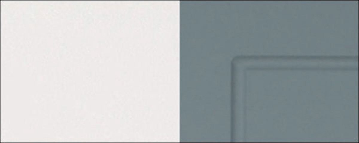 (Fronten Fräsungen mit mint wählbar leicht Kvantum matt Soft-Close-Funktion) Vollauszug, dekorativen Selbsteinzug mit Korpusfarbe 80cm und Spülenunterschrank Ecken, Schublade und & grifflos Front- Schublade (Vollauszug) 1 abgerundeten Feldmann-Wohnen