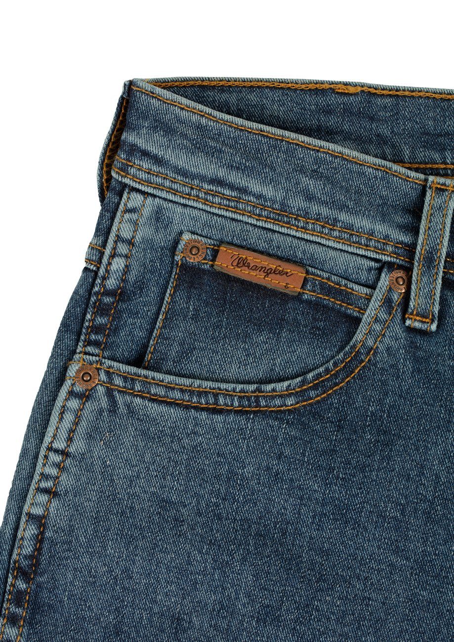 Wrangler Straight-Jeans Texas Jeanshose mit stonewash (W12133010) Stretchanteil
