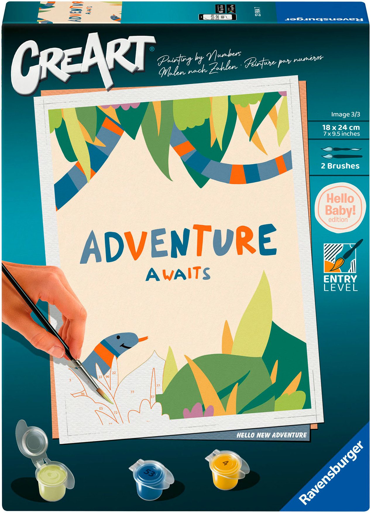 Ravensburger Malen nach Zahlen CreArt, Hallo Neues Abenteuer, Made in Europe