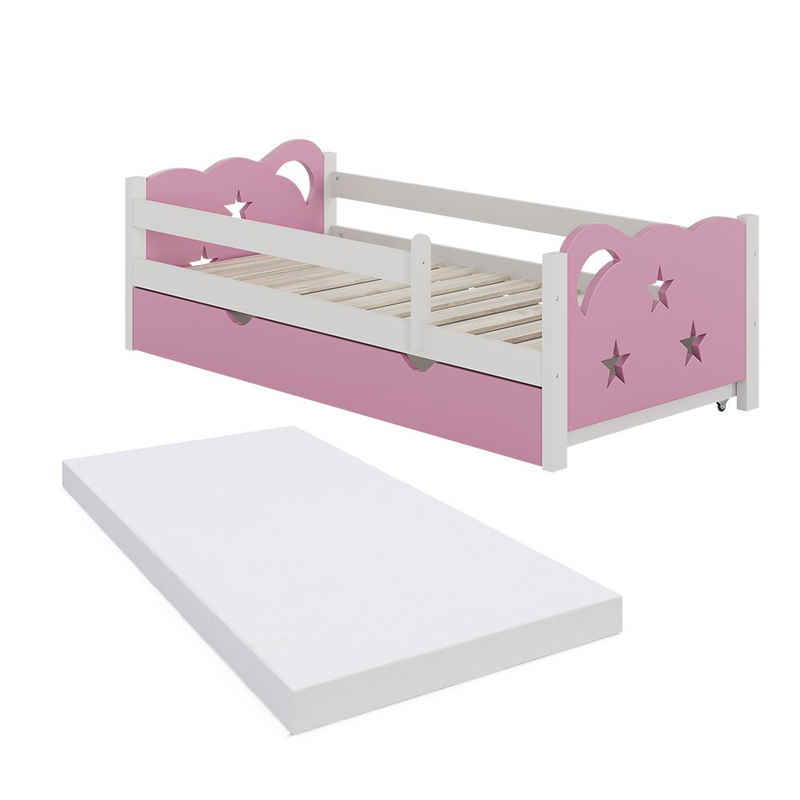 Livinity® Kinderbett Kinderbett Jessica 160cm Pink inkl. Matratze