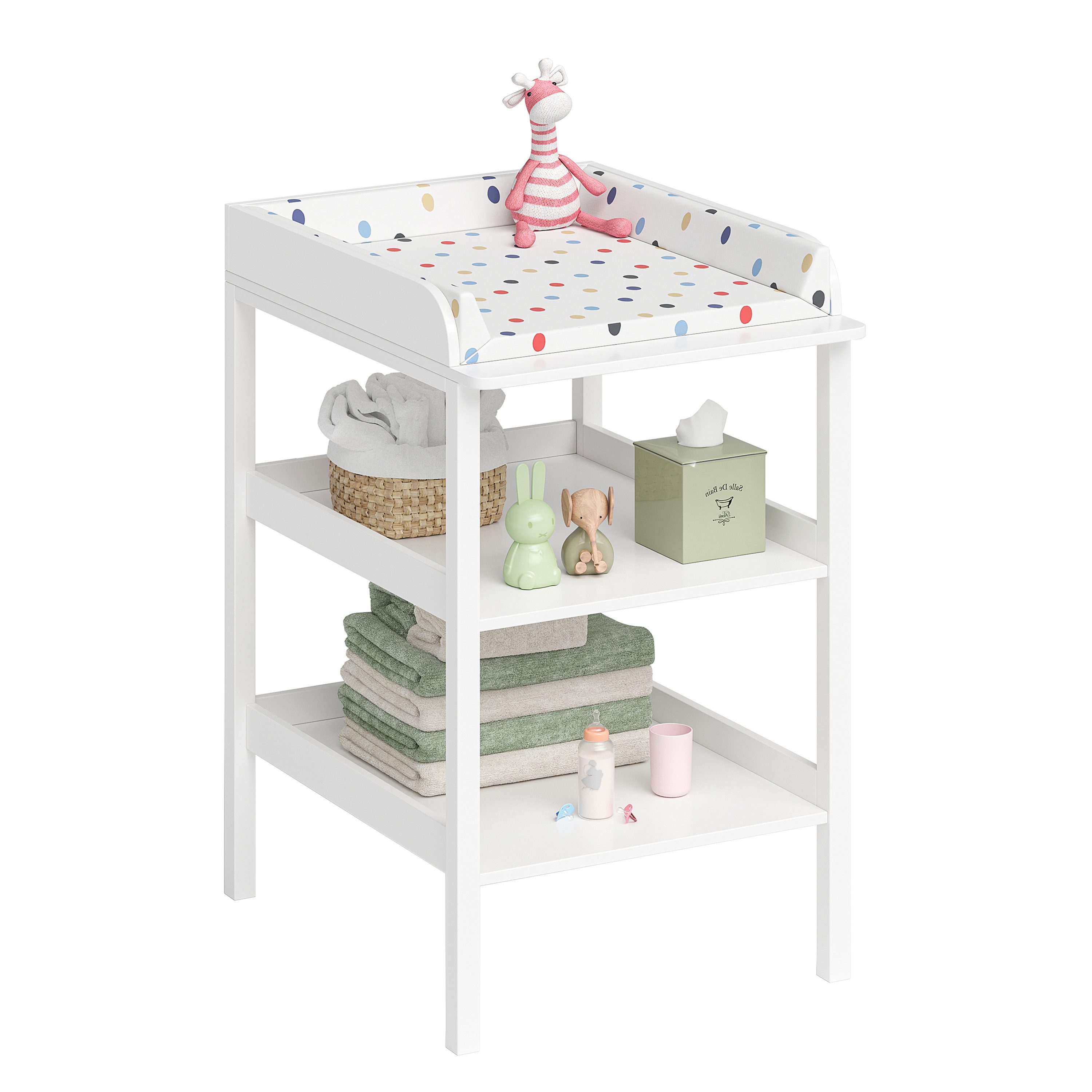 Bellabino Wickeltisch Bani, Wickelregal schmal, weiß, günstig online kaufen